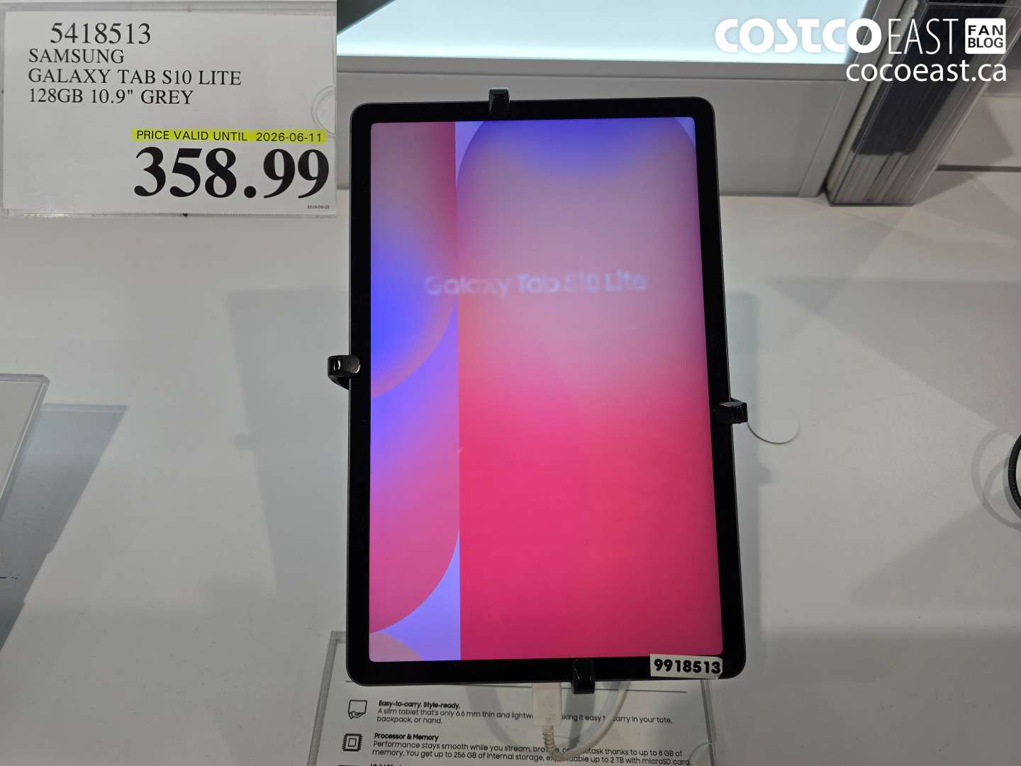 5418513 SAMSUNG GALAXY TAB S10 LITE 128GB 10.9