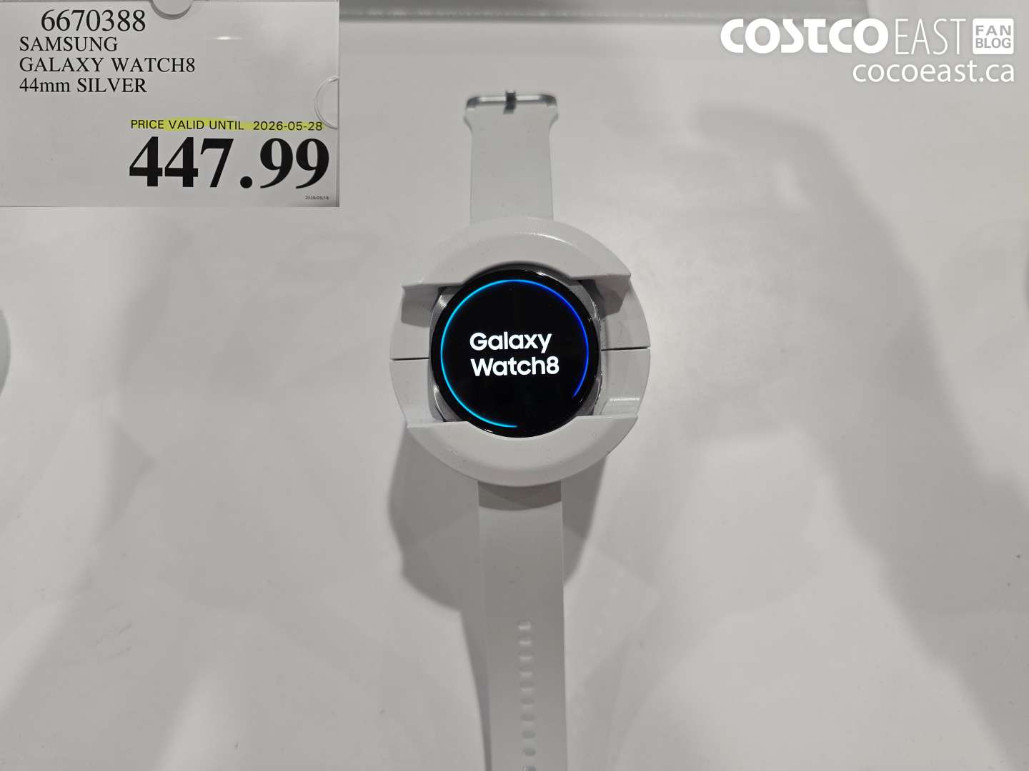 6670388 SAMSUNG GALAXY WATCH8 44MM SILVER $447.99
