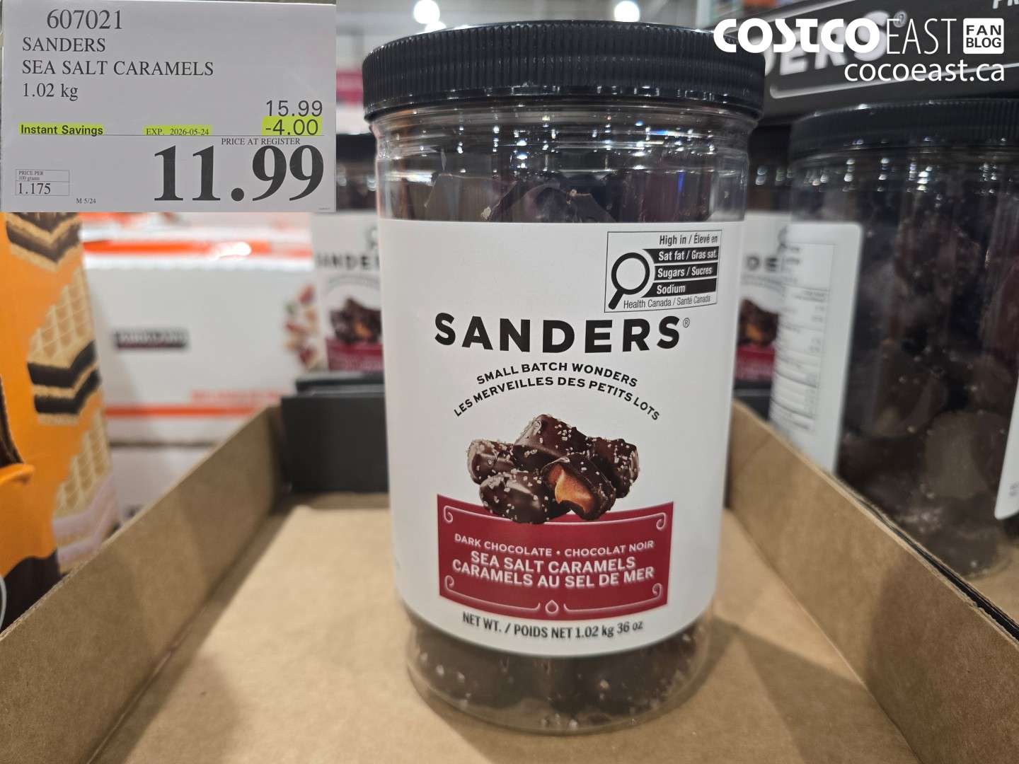 607021 SANDERS SEA SALT CARAMELS 1.02 KG ($4.00 INSTANT SAVINGS EXPIRES ON 2026-05-24) $11.99