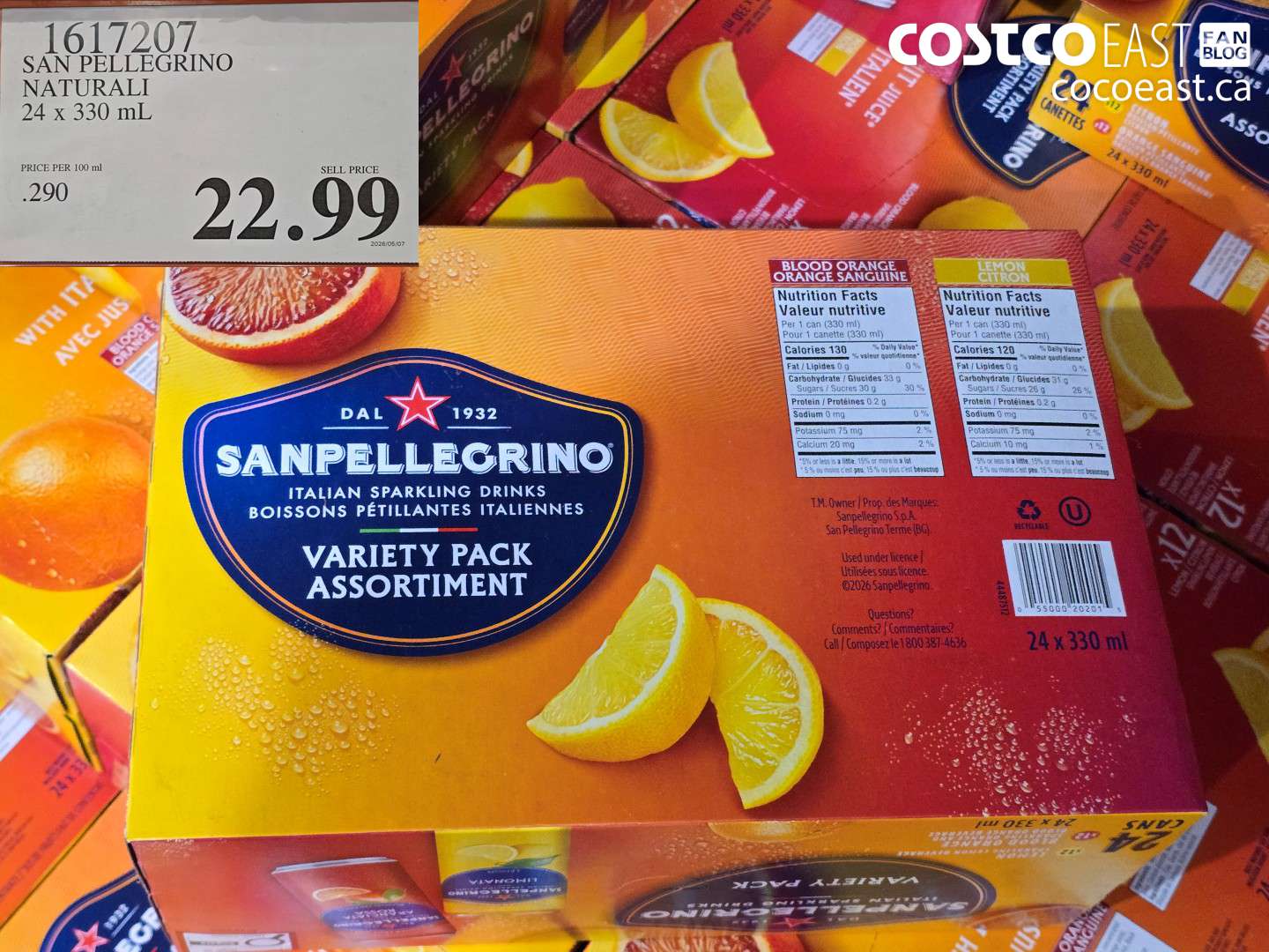 1617207 SAN PELLEGRINO NATURALI 24 X 330 ML $22.99