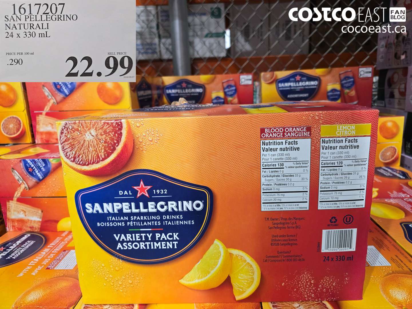 1617207 SAN PELLEGRINO NATURALI 24 X 330 ML $22.99
