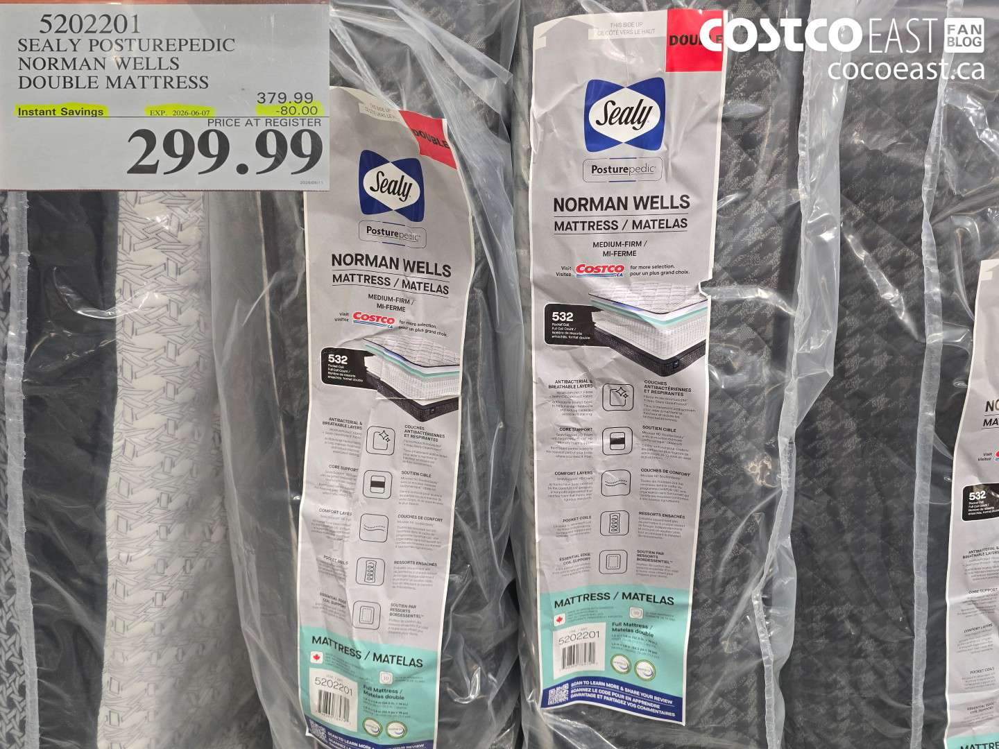5202201 SEALY POSTUREPEDIC NORMAN WELLS DOUBLE MATTRESS ($80.00 INSTANT SAVINGS EXPIRES ON 2026-06-07) $299.99