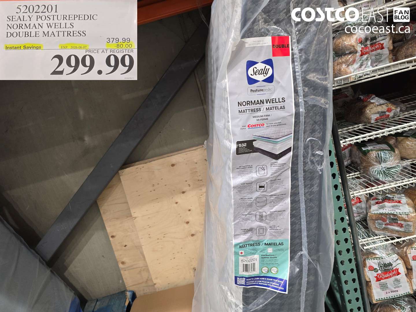 5202201 SEALY POSTUREPEDIC NORMAN WELLS DOUBLE MATTRESS ($80.00 INSTANT SAVINGS EXPIRES ON 2026-06-07) $299.99