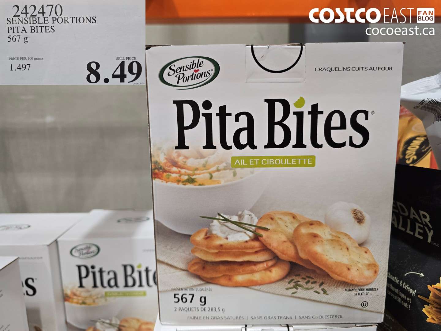 242470 SENSIBLE PORTIONS PITA BITES 567 G $8.49