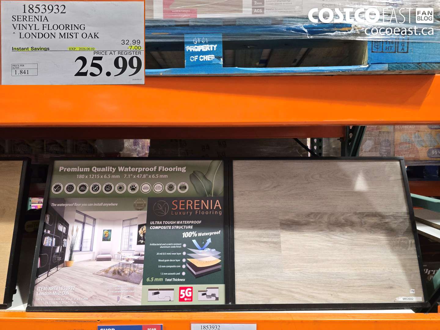 1853932 SERENIA VINYL FLOORING LONDON MIST OAK ($7.00 INSTANT SAVINGS EXPIRES ON 2026-06-02) $25.99