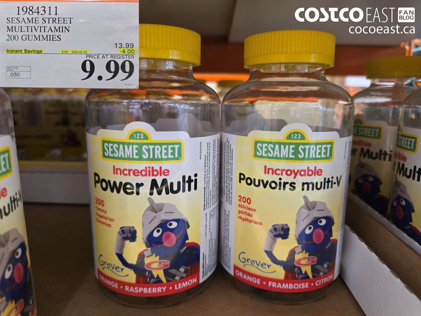 1984311 SESAME STREET MULTIVITAMIN 200 GUMMIES ($4.00 INSTANT SAVINGS EXPIRES ON 2026-05-24) $9.99