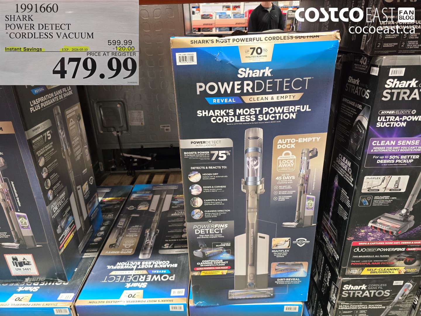 1991660 SHARK POWER DETECT CORDLESS VACUUM ($120.00 INSTANT SAVINGS EXPIRES ON 2026-05-10) $479.99