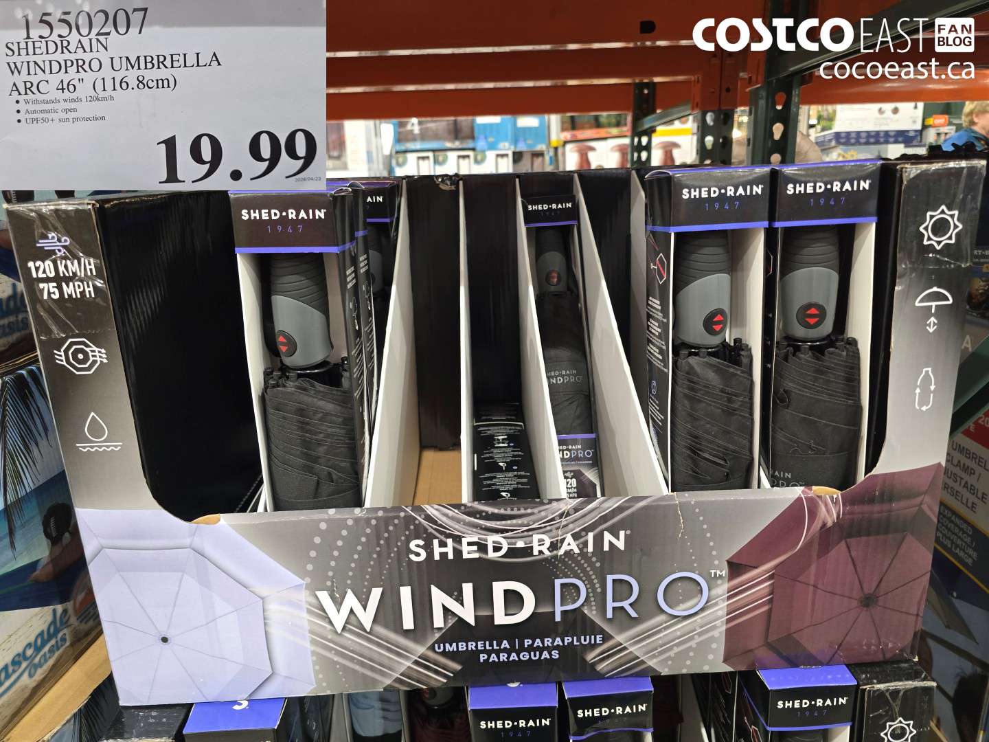 1550207 SHEDRAIN WINDPRO UMBRELLA ARC 46