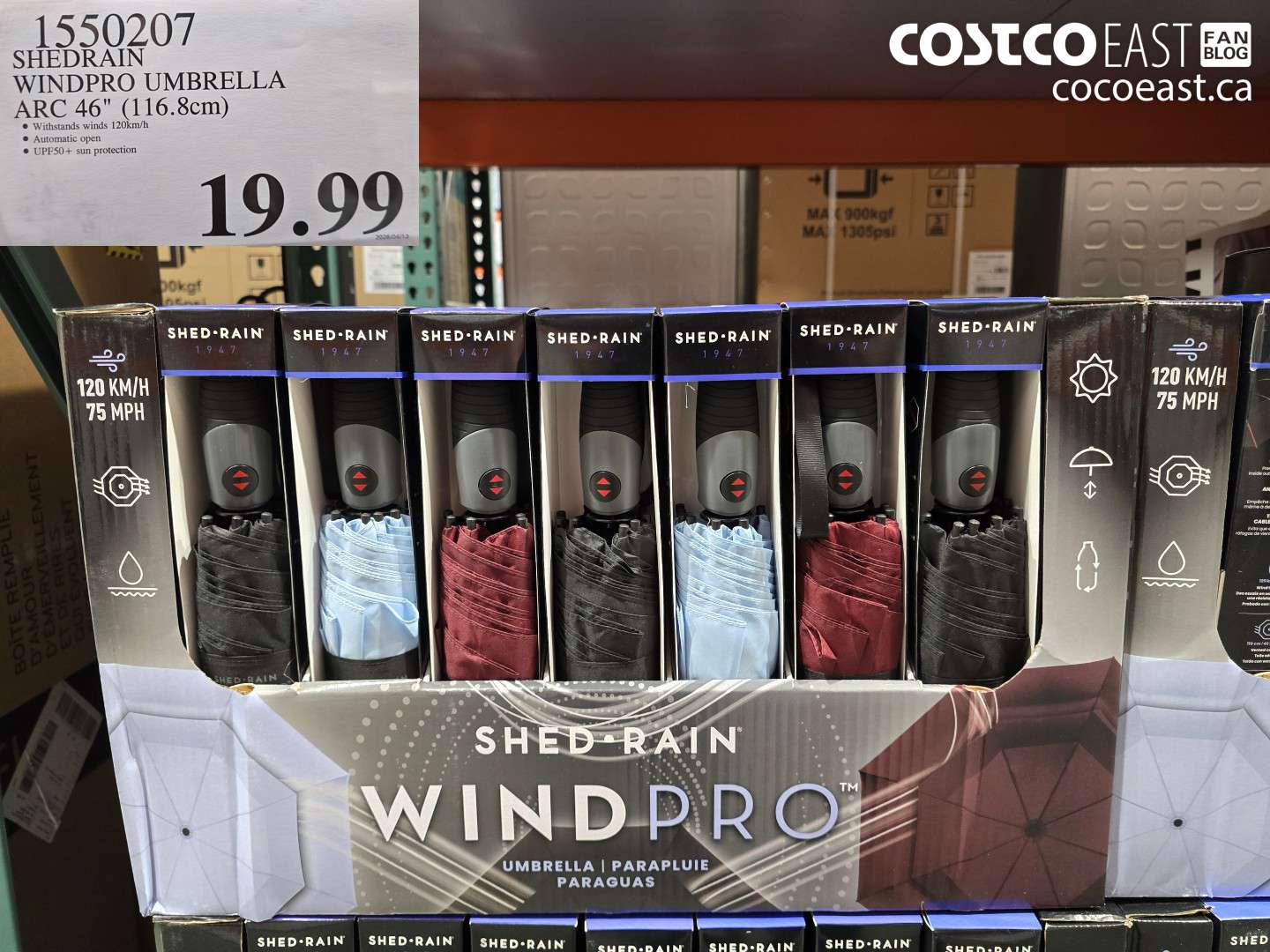 1550207 SHEDRAIN WINDPRO UMBRELLA ARC 46