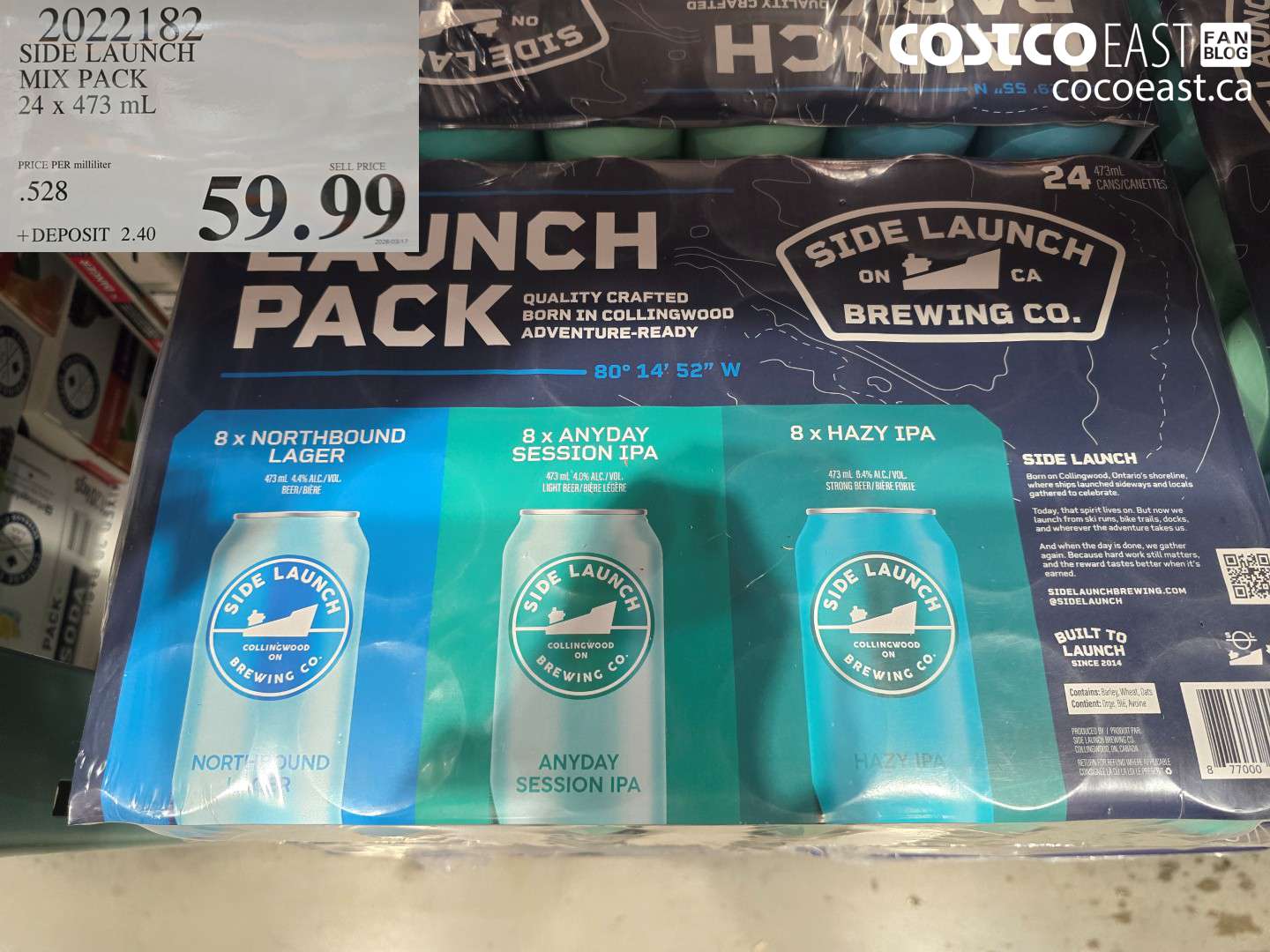 2022182 SIDE LAUNCH MIX PACK 24 X 473 ML $59.99