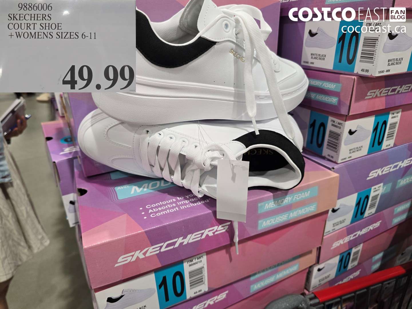 9886006 SKECHERS COURT SHOE + WOMENS SIZES 6-11 $49.99