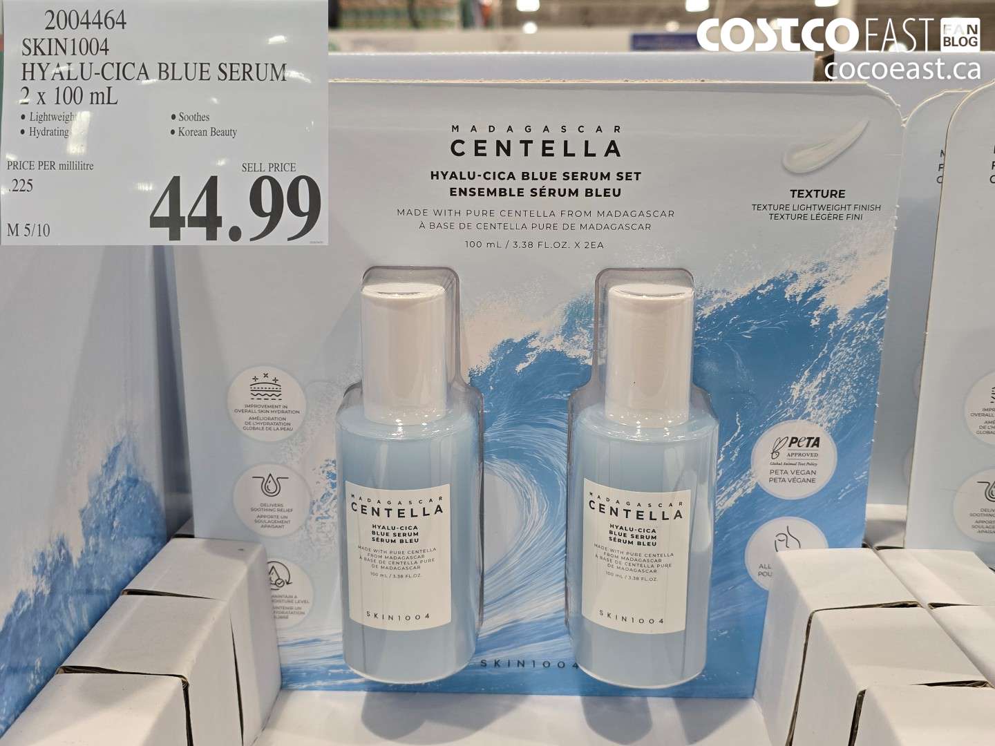 2004464 SKIN1004 HYALU-CICA BLUE SERUM 2 X 100 ML $44.99