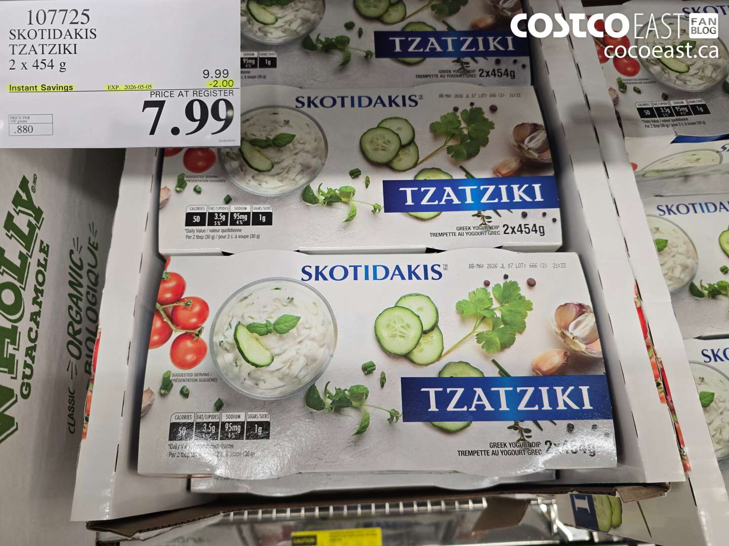 107725 SKOTIDAKIS TZATZIKI 2 X 454 G ($2.00 INSTANT SAVINGS EXPIRES ON 2026-05-05) $7.99