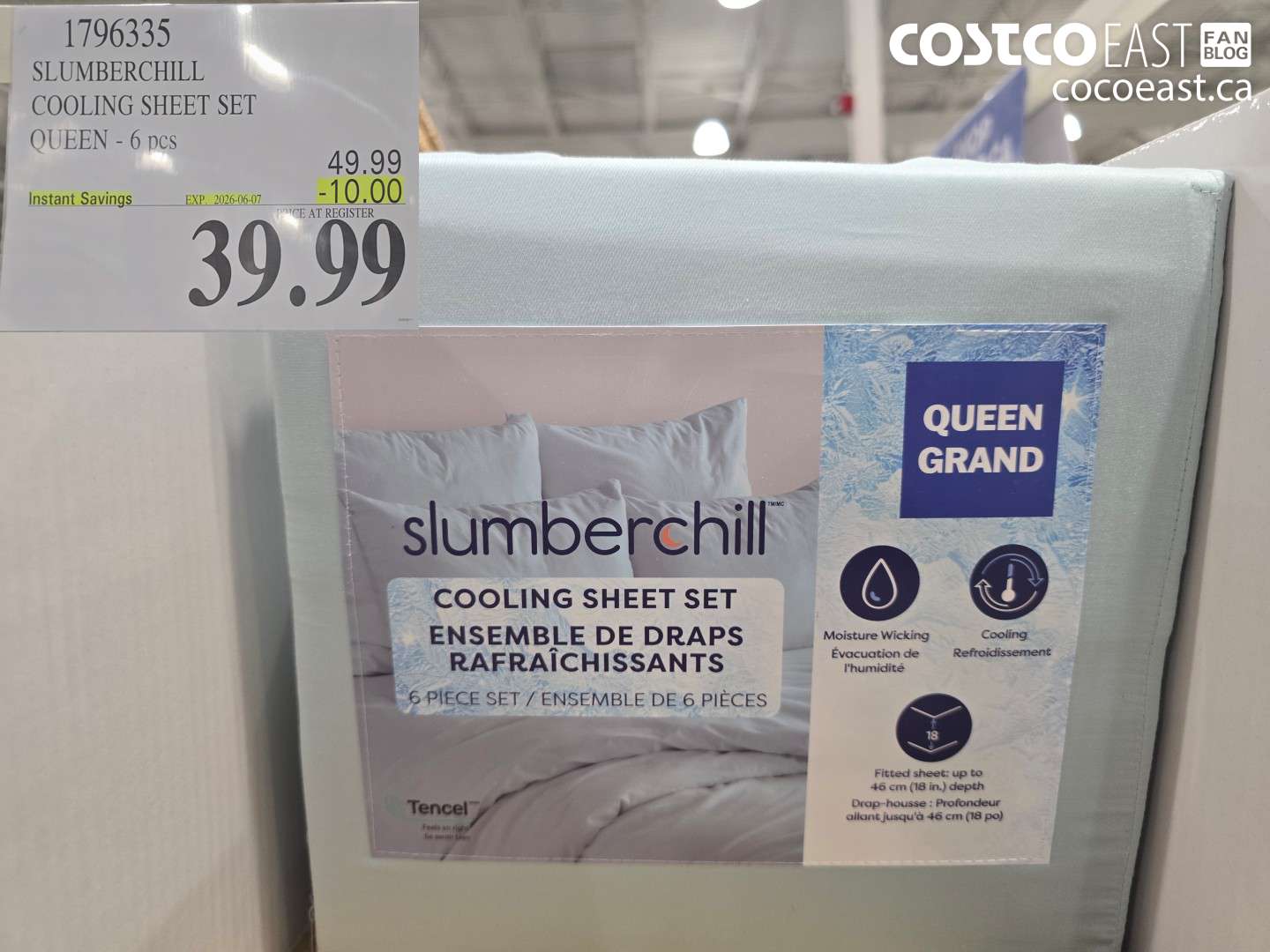 1796335 SLUMBERCHILL COOLING SHEET SET QUEEN - 6 PCS ($10.00 INSTANT SAVINGS EXPIRES ON 2026-06-07) $39.99