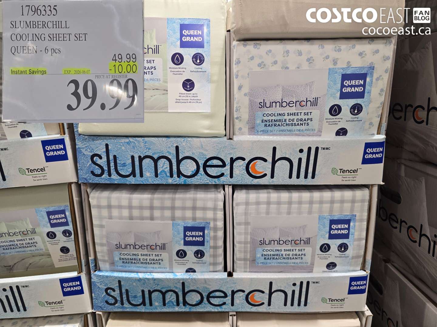 1796335 SLUMBERCHILL COOLING SHEET SET QUEEN - 6 PCS ($10.00 INSTANT SAVINGS EXPIRES ON 2026-06-07) $39.99