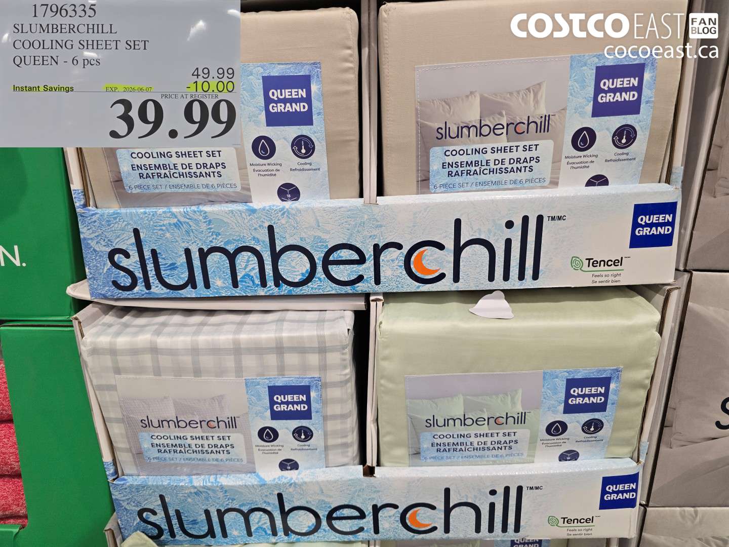 1796335 SLUMBERCHILL COOLING SHEET SET QUEEN - 6 PCS ($10.00 INSTANT SAVINGS EXPIRES ON 2026-06-07) $39.99