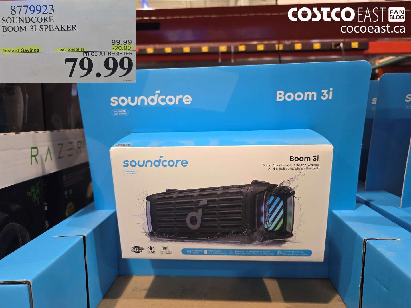 8779923 SOUNDCORE BOOM 3I SPEAKER ($20.00 INSTANT SAVINGS EXPIRES ON 2026-05-18) $79.99