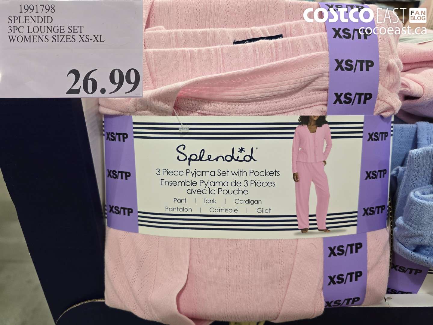 1991798 SPLENDID 3PC LOUNGE SET WOMENS SIZES XS-XL $26.99