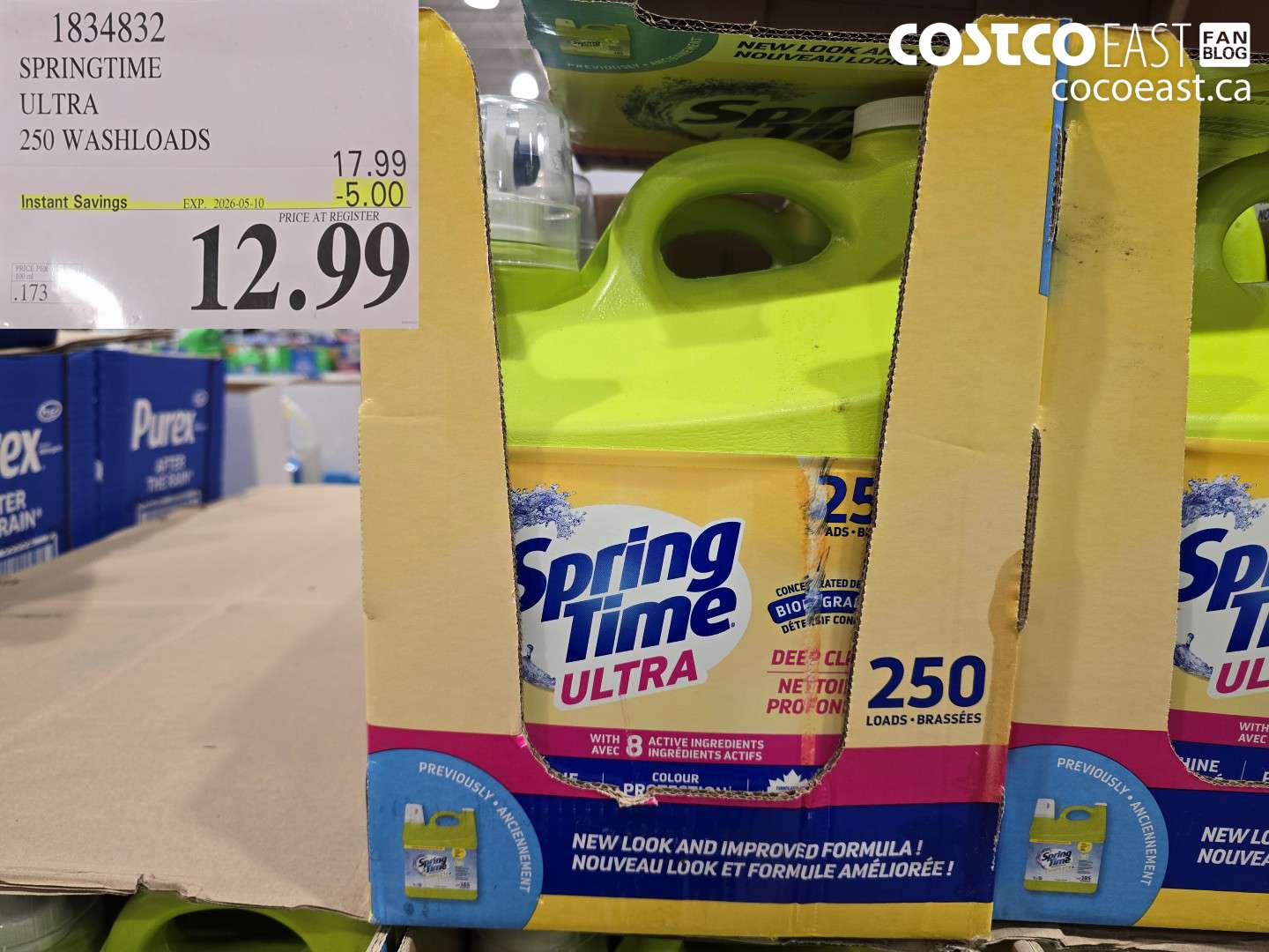 1834832 SPRINGTIME ULTRA 250 WASHLOADS ($5.00 INSTANT SAVINGS EXPIRES ON 2026-05-10) $12.99