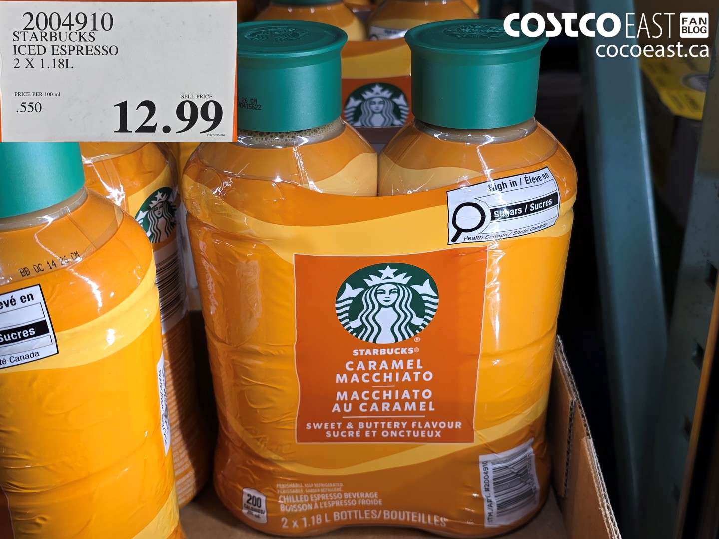 2004910 STARBUCKS ICED ESPRESSO 2 X 1.18L $12.99