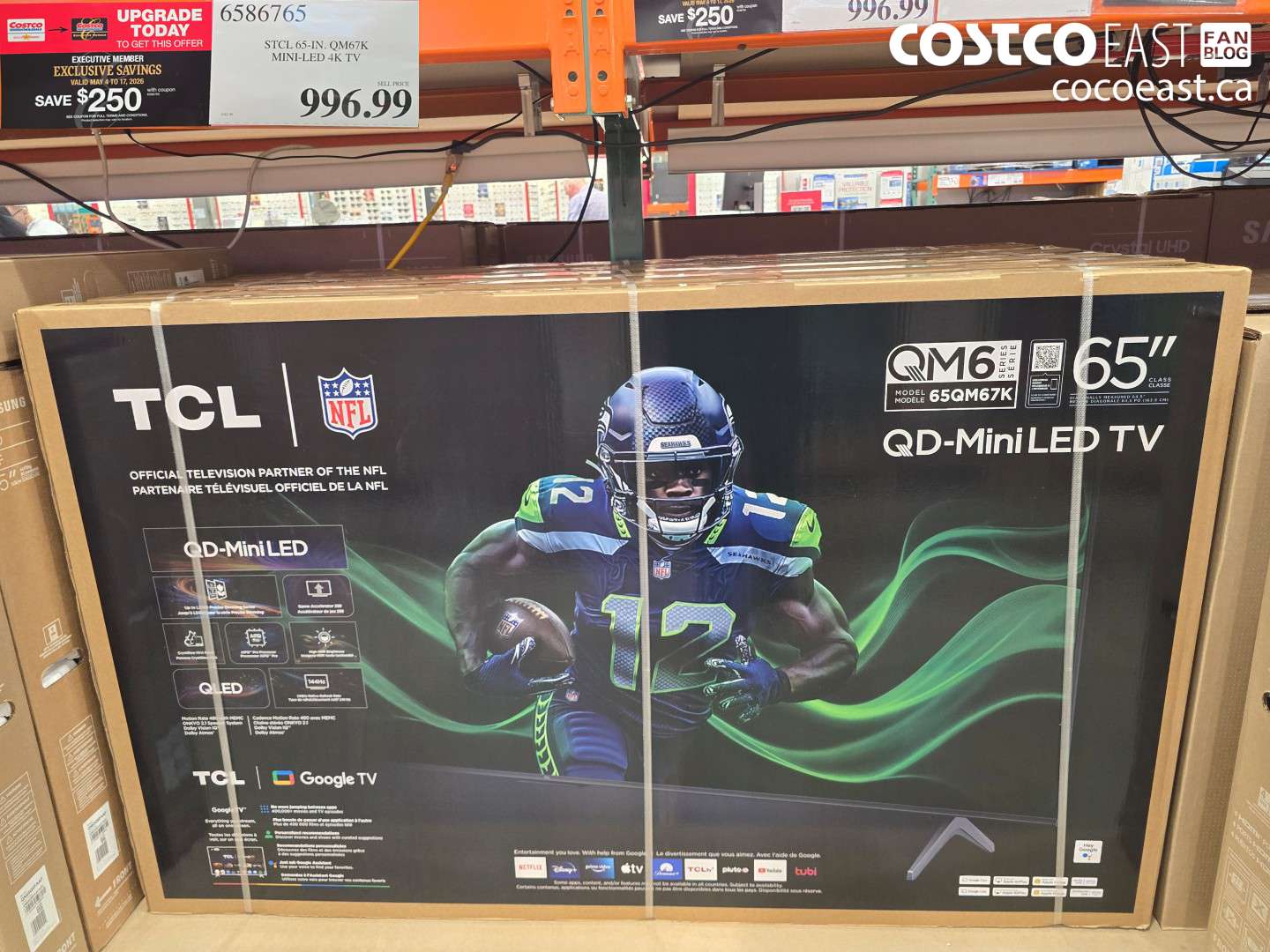 6586765 STCL 65-IN. QM67K MINI-LED 4K TV 250 OFF (EXPIRES ON 2026-05-17) $746.99