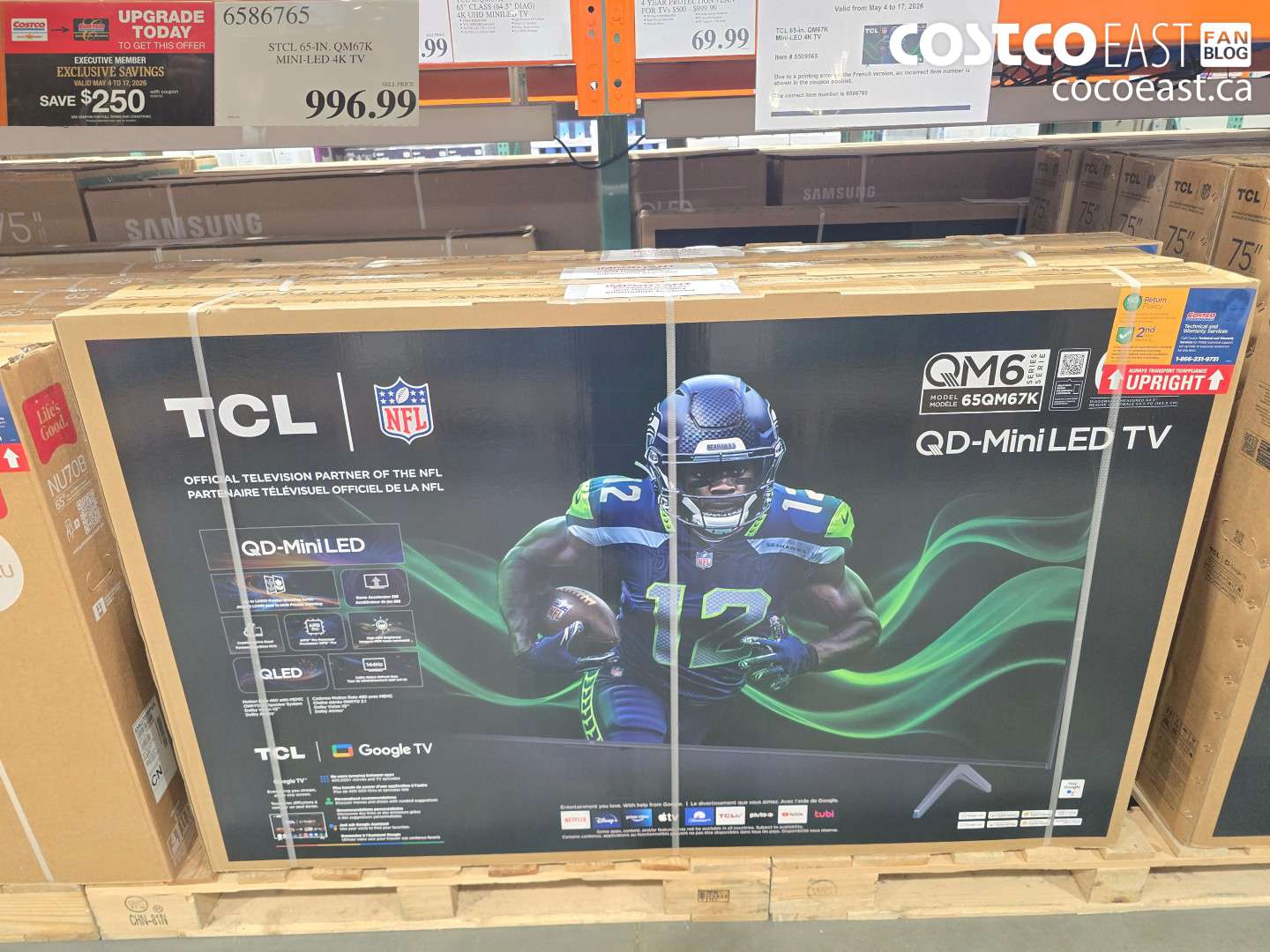 6586765 STCL 65-IN. QM67K MINI-LED 4K TV 250 OFF (EXPIRES ON 2026-05-17) $746.99