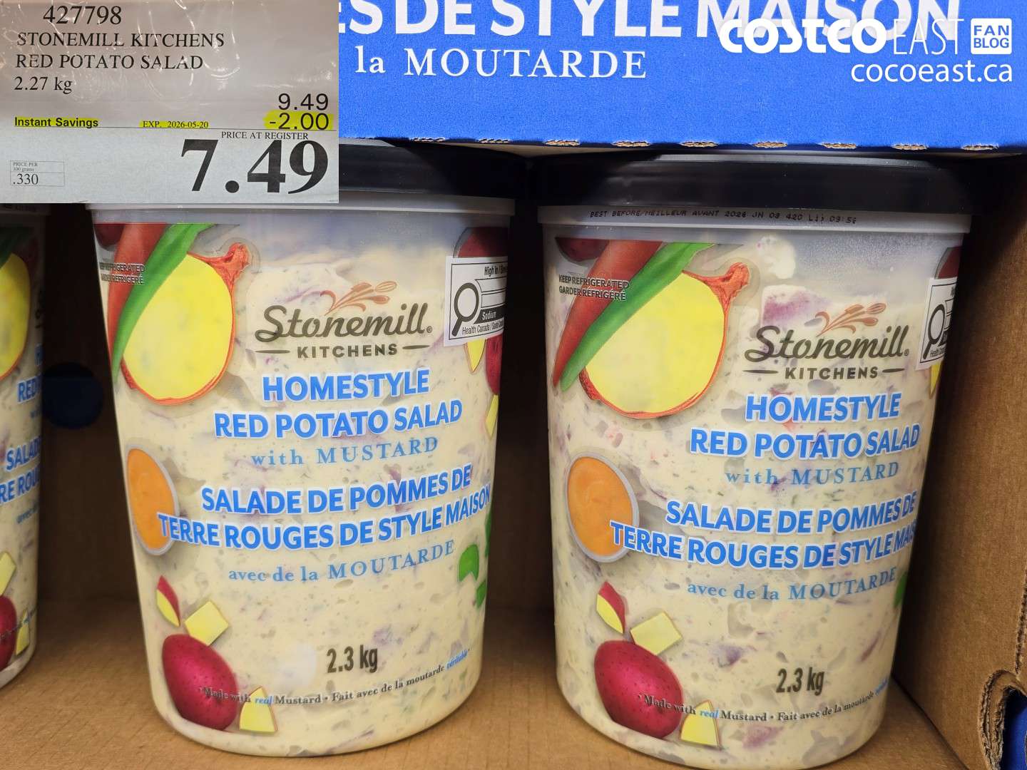 427798 STONEMILL KITCHENS RED POTATO SALAD 2.27 KG ($2.00 INSTANT SAVINGS EXPIRES ON 2026-05-20) $7.49