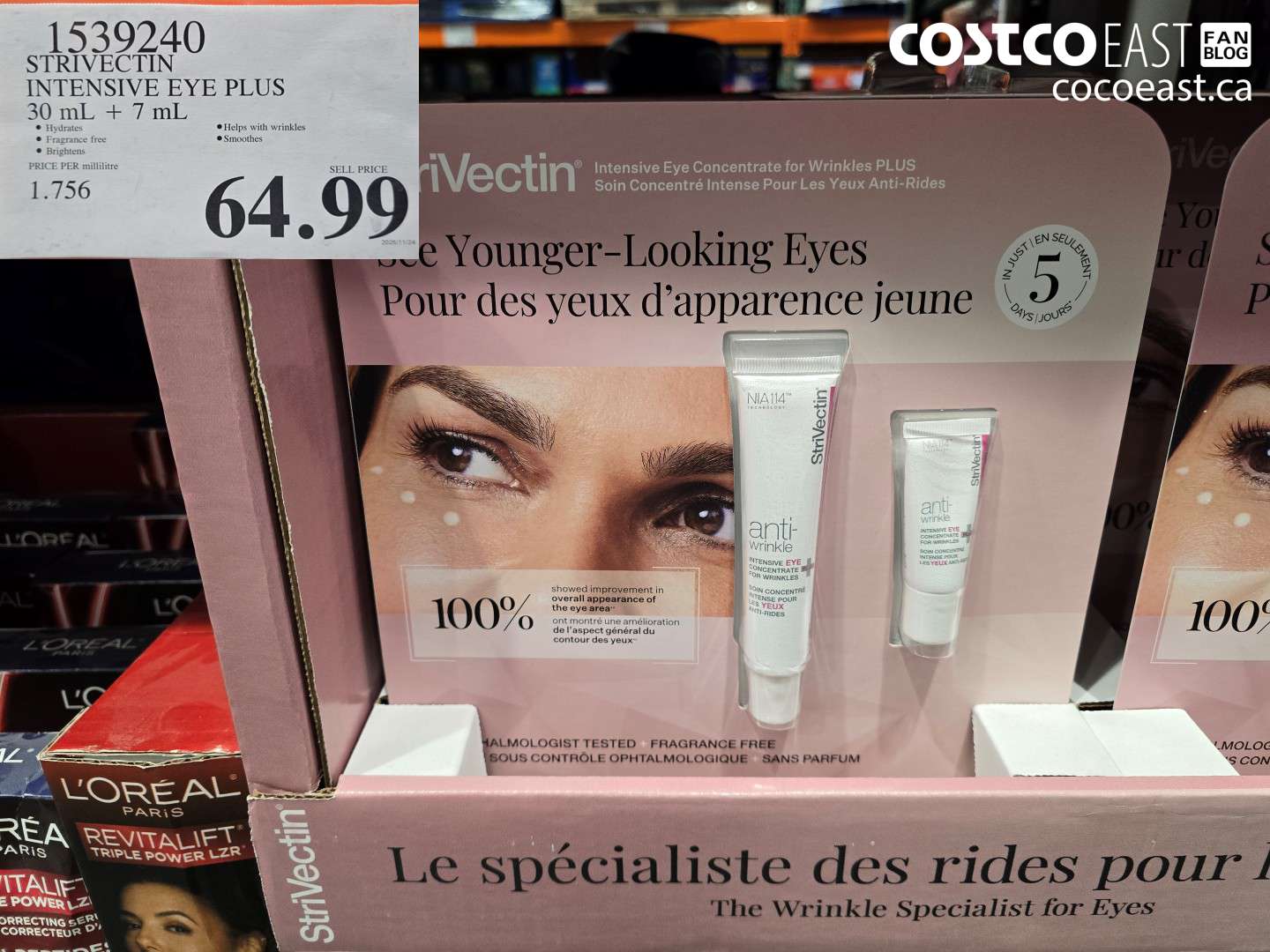 1539240 STRIVECTIN INTENSIVE EYE PLUS 30 ML + 7 ML $64.99