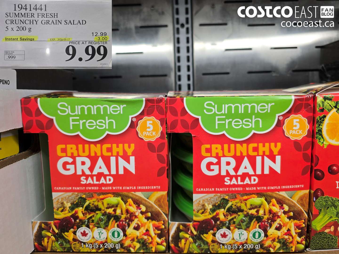 1941441 SUMMER FRESH CRUNCHY GRAIN SALAD 5 X 200 G ($3.00 INSTANT SAVINGS EXPIRES ON 2026-05-17) $9.99