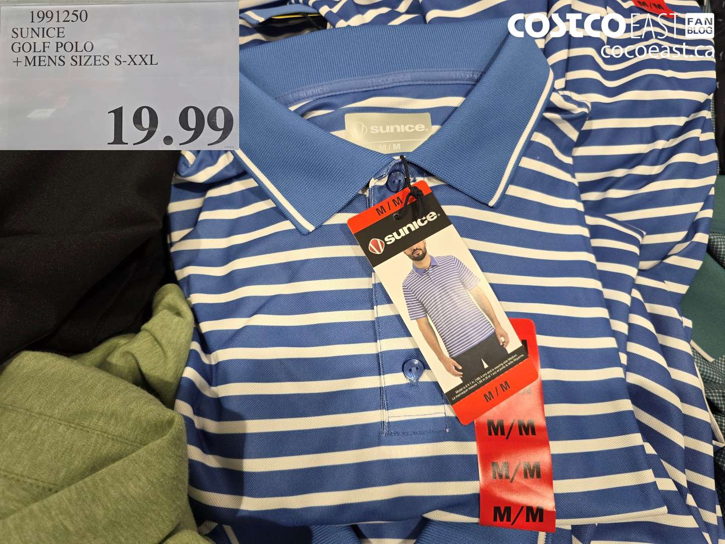 1991250 SUNICE GOLF POLO + MENS SIZES S-XXL $19.99