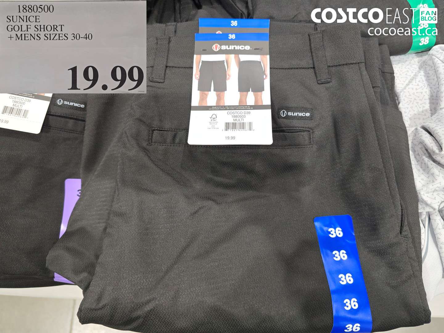 1880500 SUNICE GOLF SHORT + MENS SIZES 30-40 $19.99