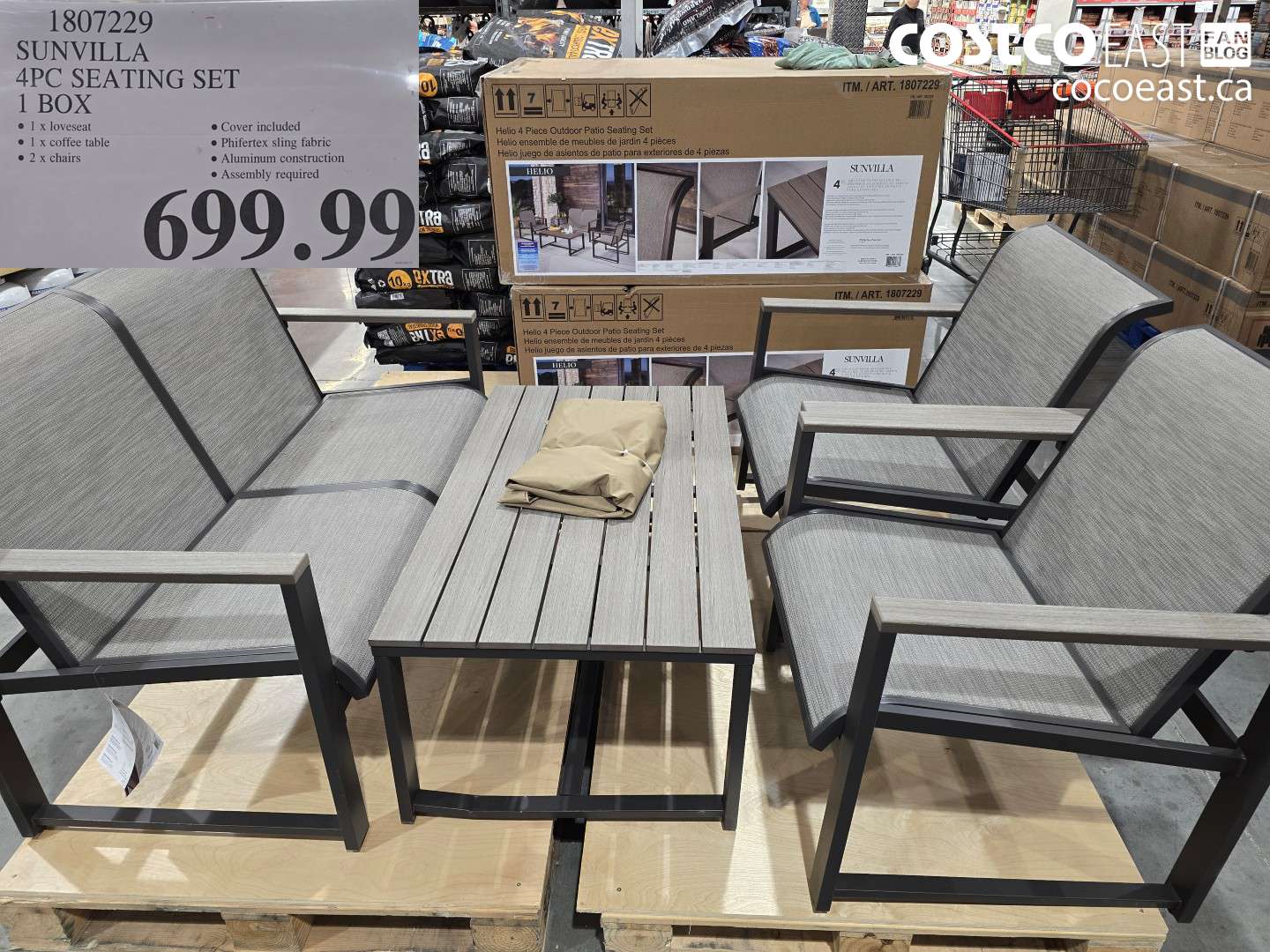 1807229 SUNVILLA 4PC SEATING SET 1 BOX $699.99