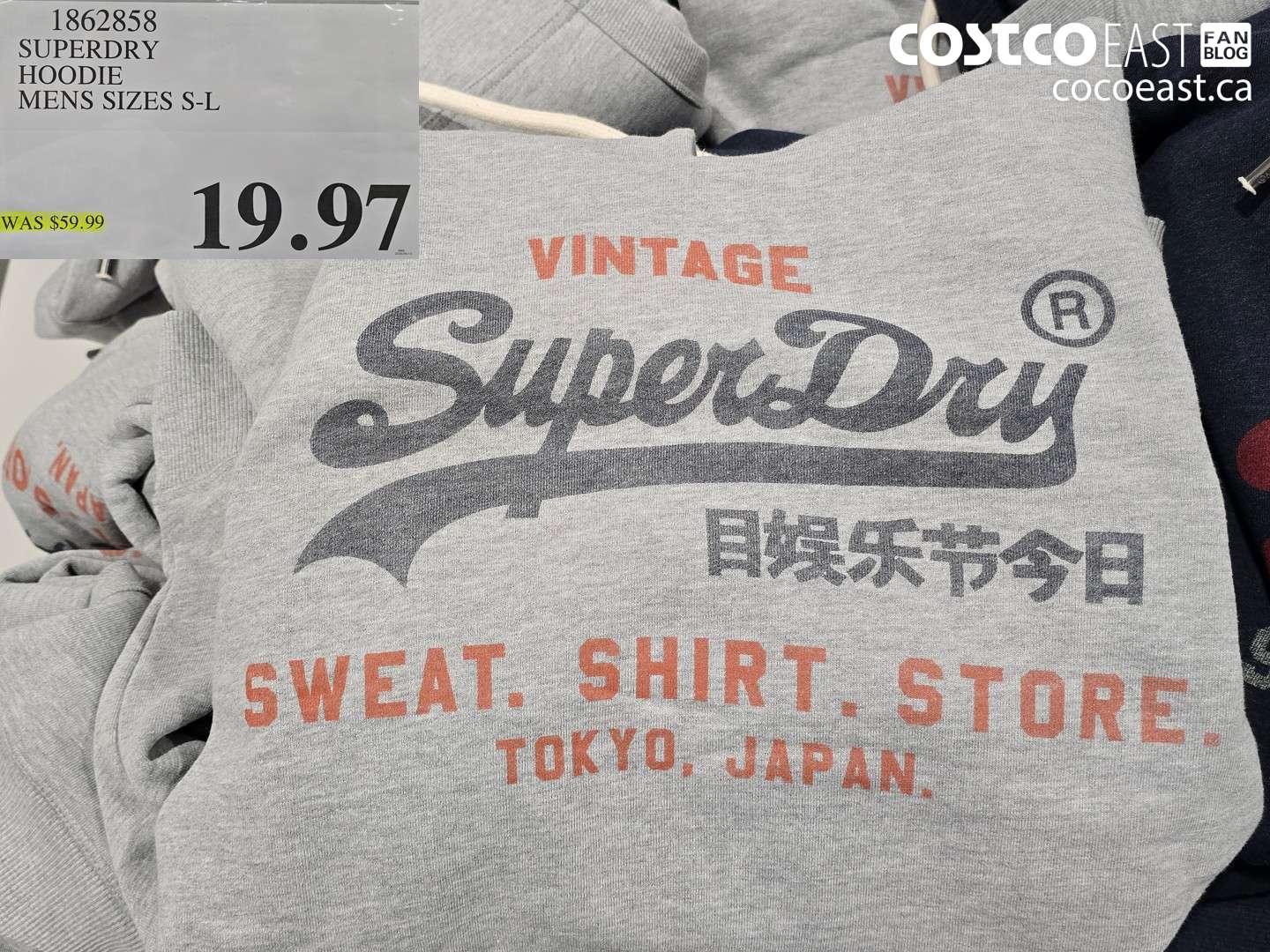 1862858 SUPERDRY HOODIE MENS SIZES S-L $19.97