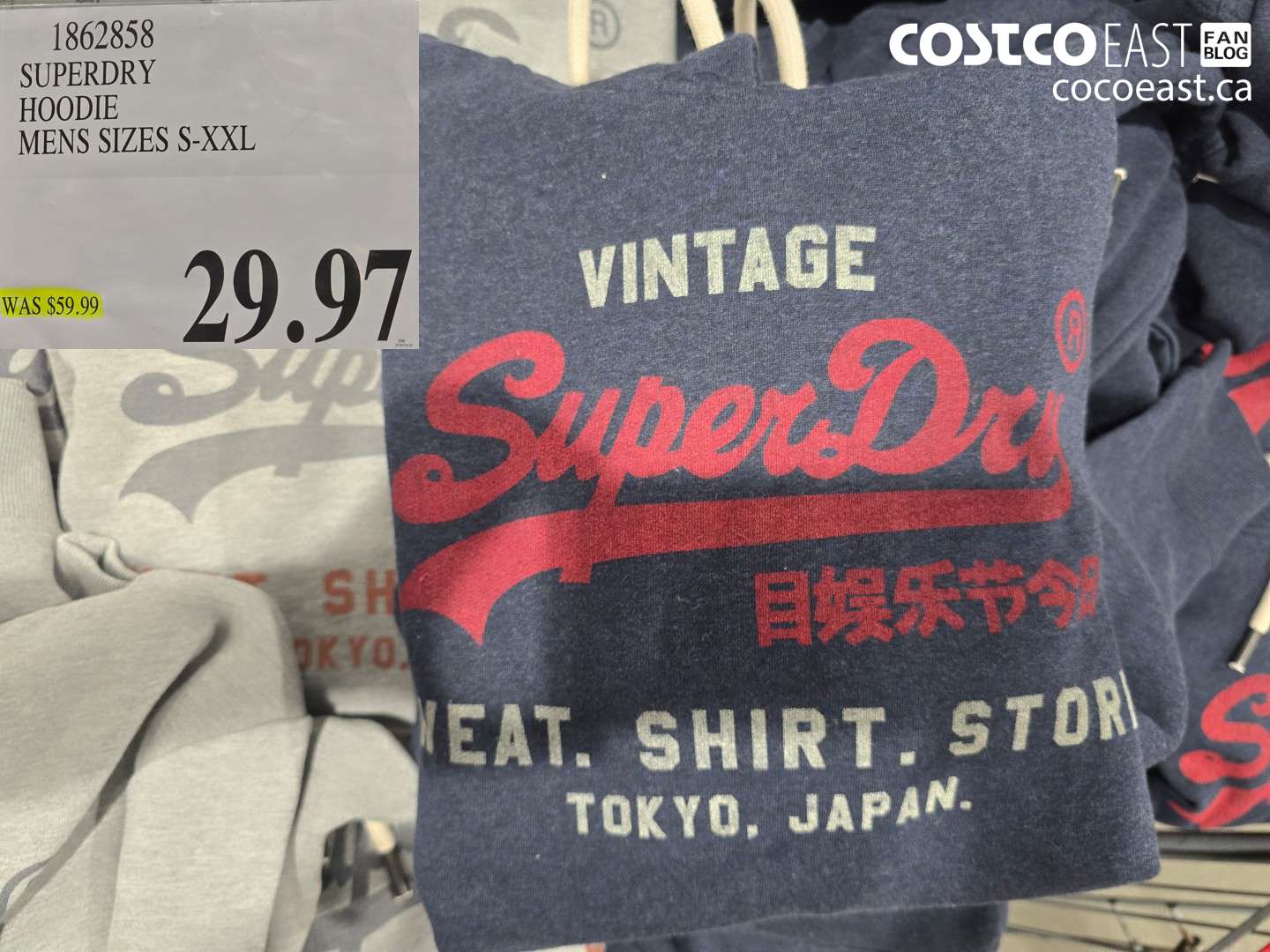 1862858 SUPERDRY HOODIE MENS SIZES S-XXL $29.97