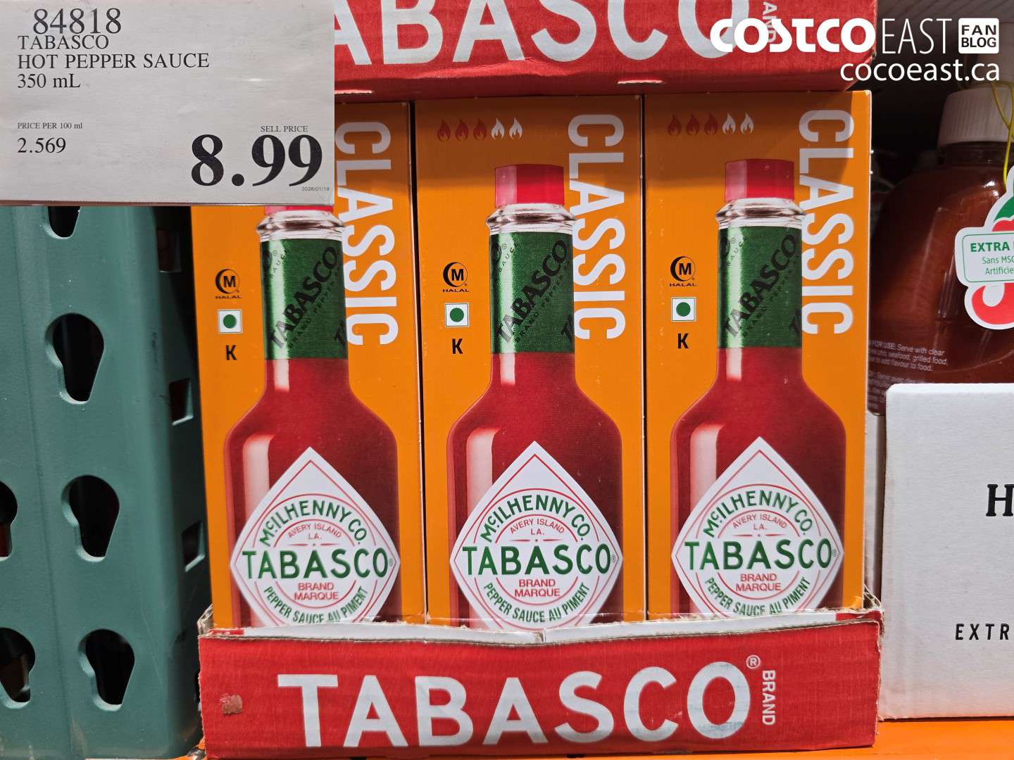 84818 TABASCO HOT PEPPER SAUCE 350 ML $8.99