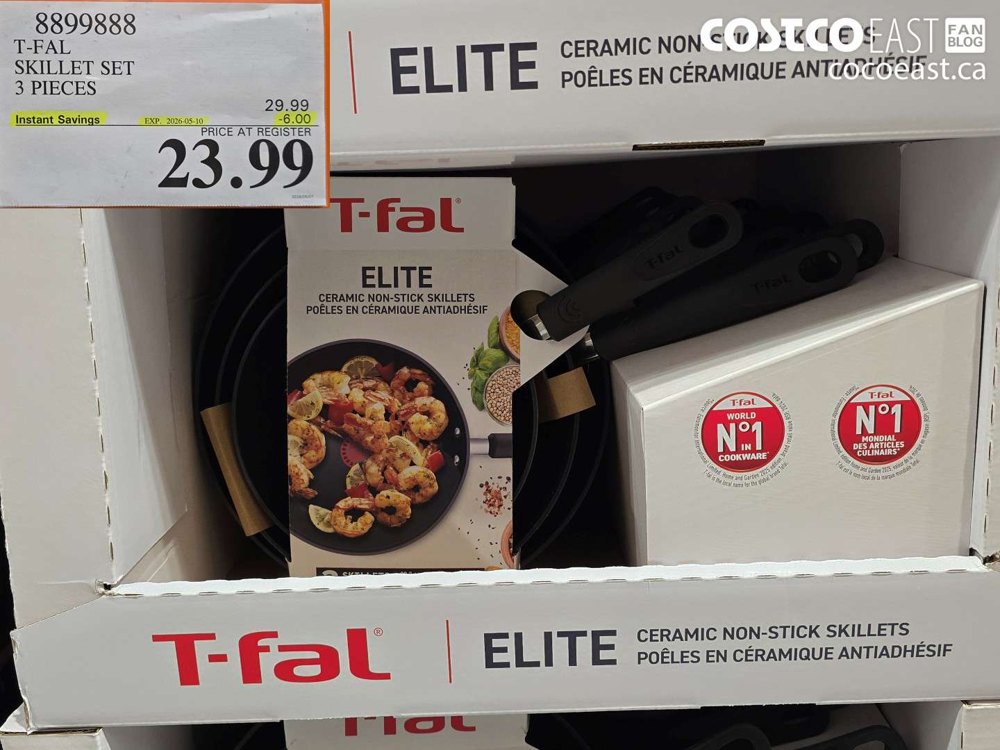8899888 T-FAL SKILLET SET 3 PIECES ($6.00 INSTANT SAVINGS EXPIRES ON 2026-05-10) $23.99