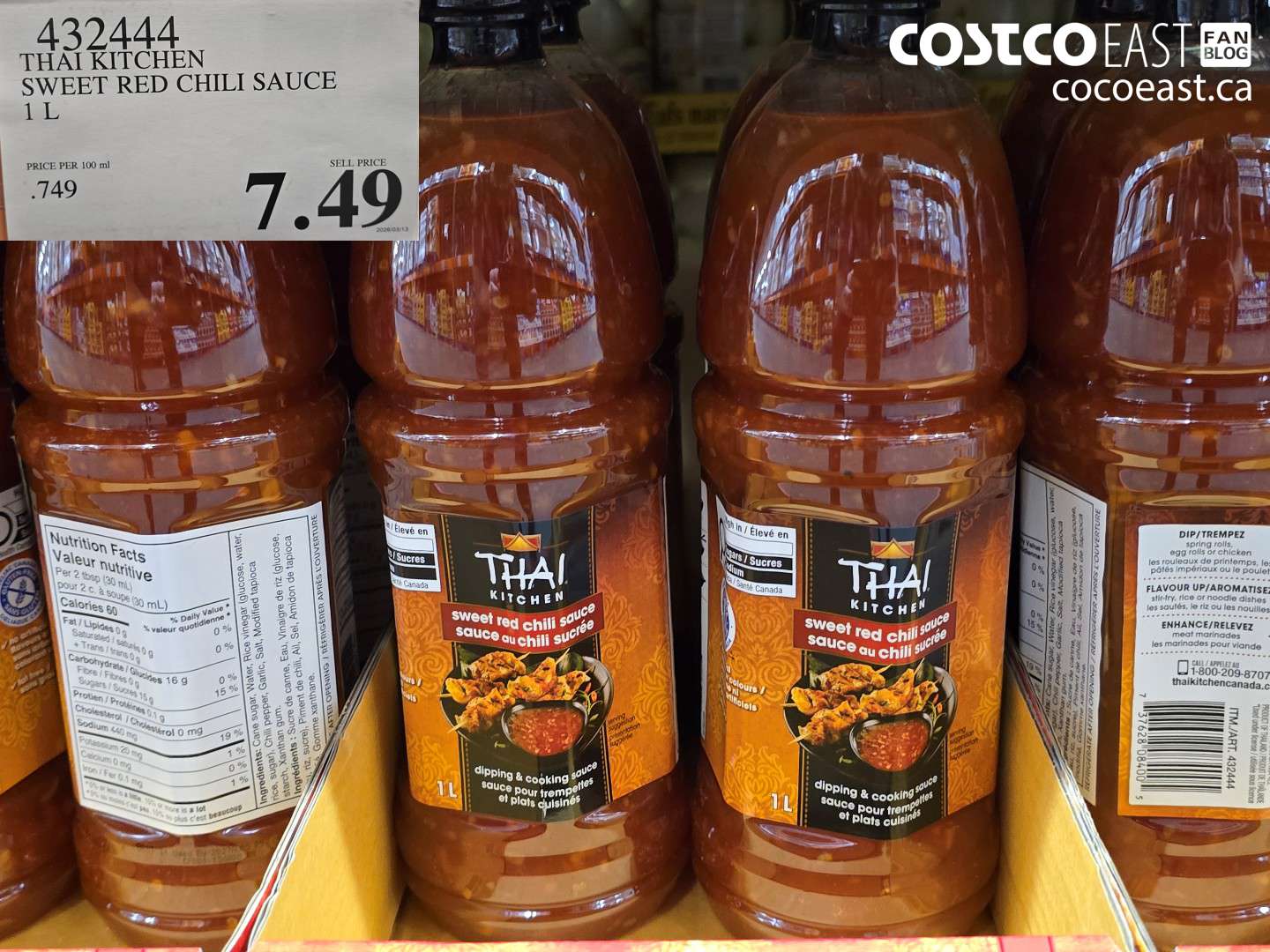 432444 THAI KITCHEN SWEET RED CHILI SAUCE 1 L $7.49