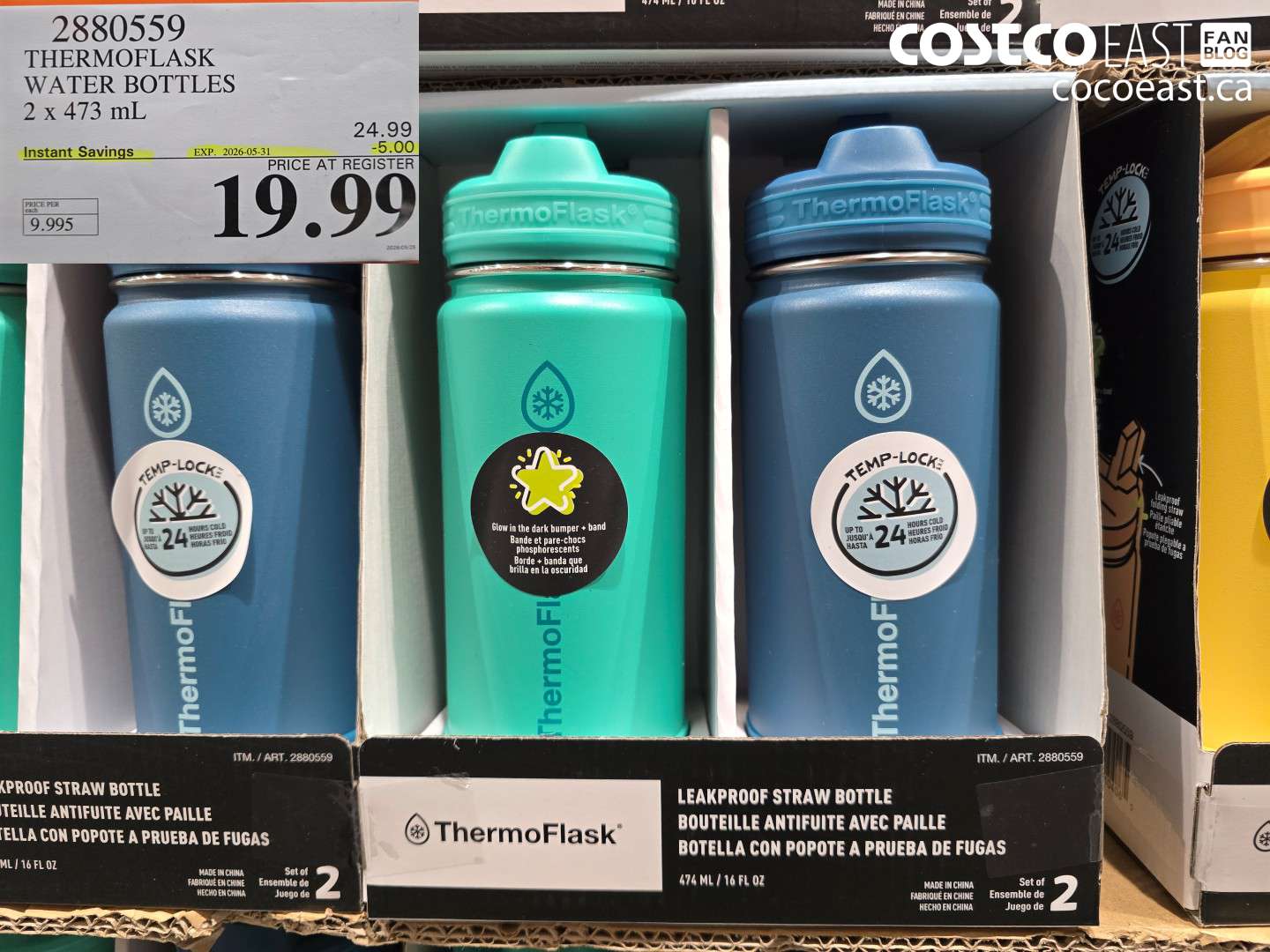 2880559 THERMOFLASK WATER BOTTLES 2 X 473 ML ($5.00 INSTANT SAVINGS EXPIRES ON 2026-05-31) $19.99