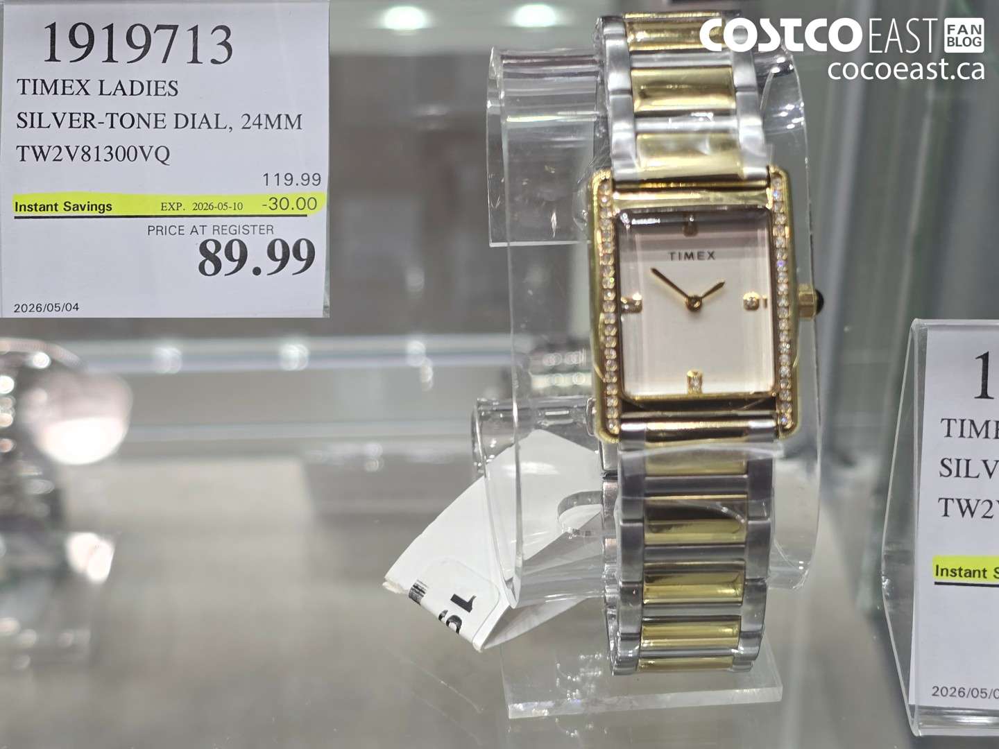 1919713 TIMEX LADIES SILVER-TONE DIAL, 24MM TW2V81300VQ ($30.00 INSTANT SAVINGS EXPIRES ON 2026-05-10) $89.99