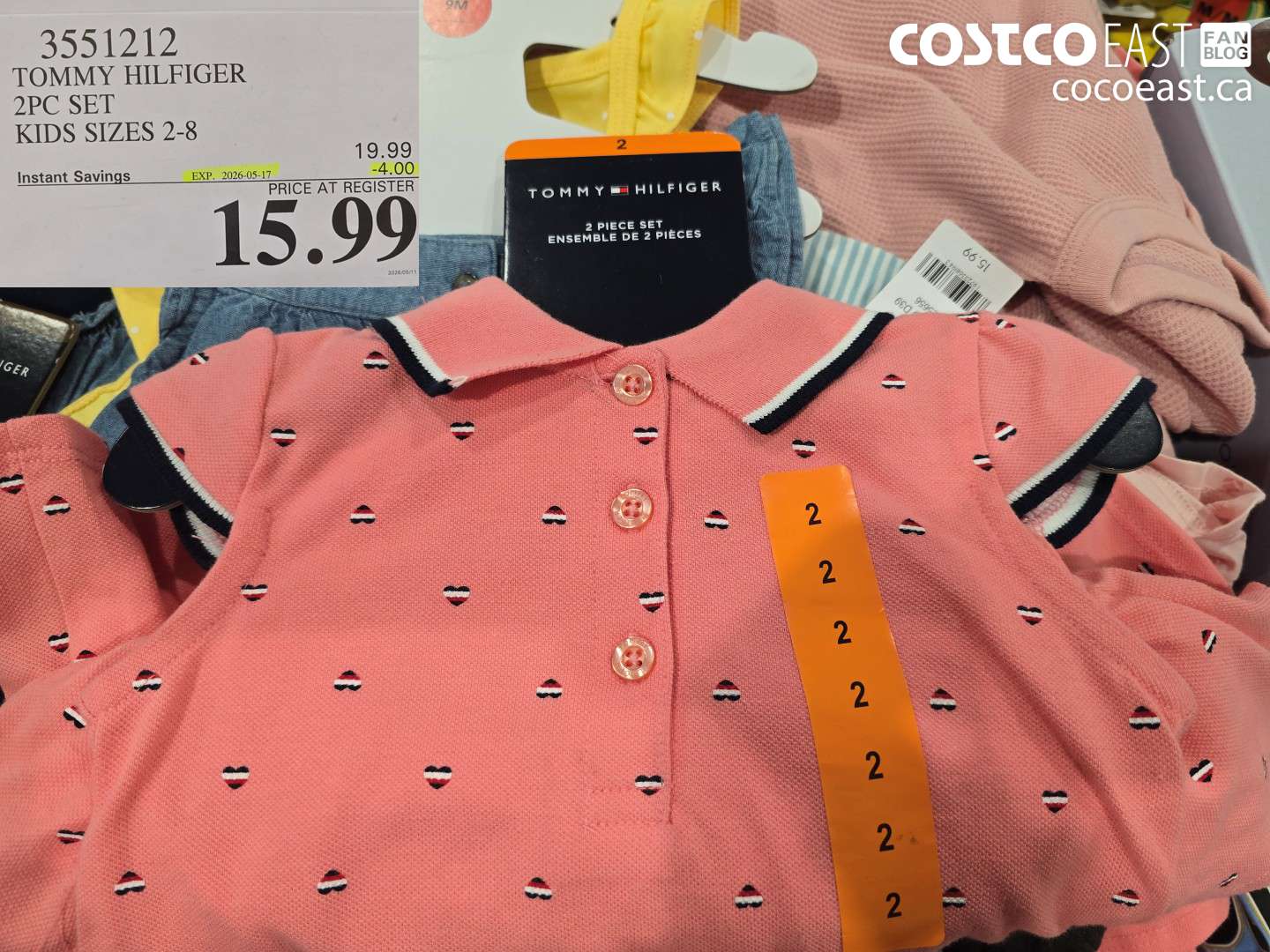 3551212 TOMMY HILFIGER 2PC SET KIDS SIZES 2-8 ($4.00 INSTANT SAVINGS EXPIRES ON 2026-05-17) $15.99