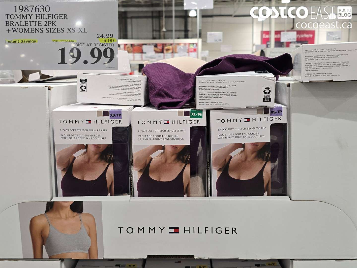 1987630 TOMMY HILFIGER BRALETTE 2PK WOMENS SIZES XS-XL ($5.00 INSTANT SAVINGS EXPIRES ON 2026-05-10) $19.99