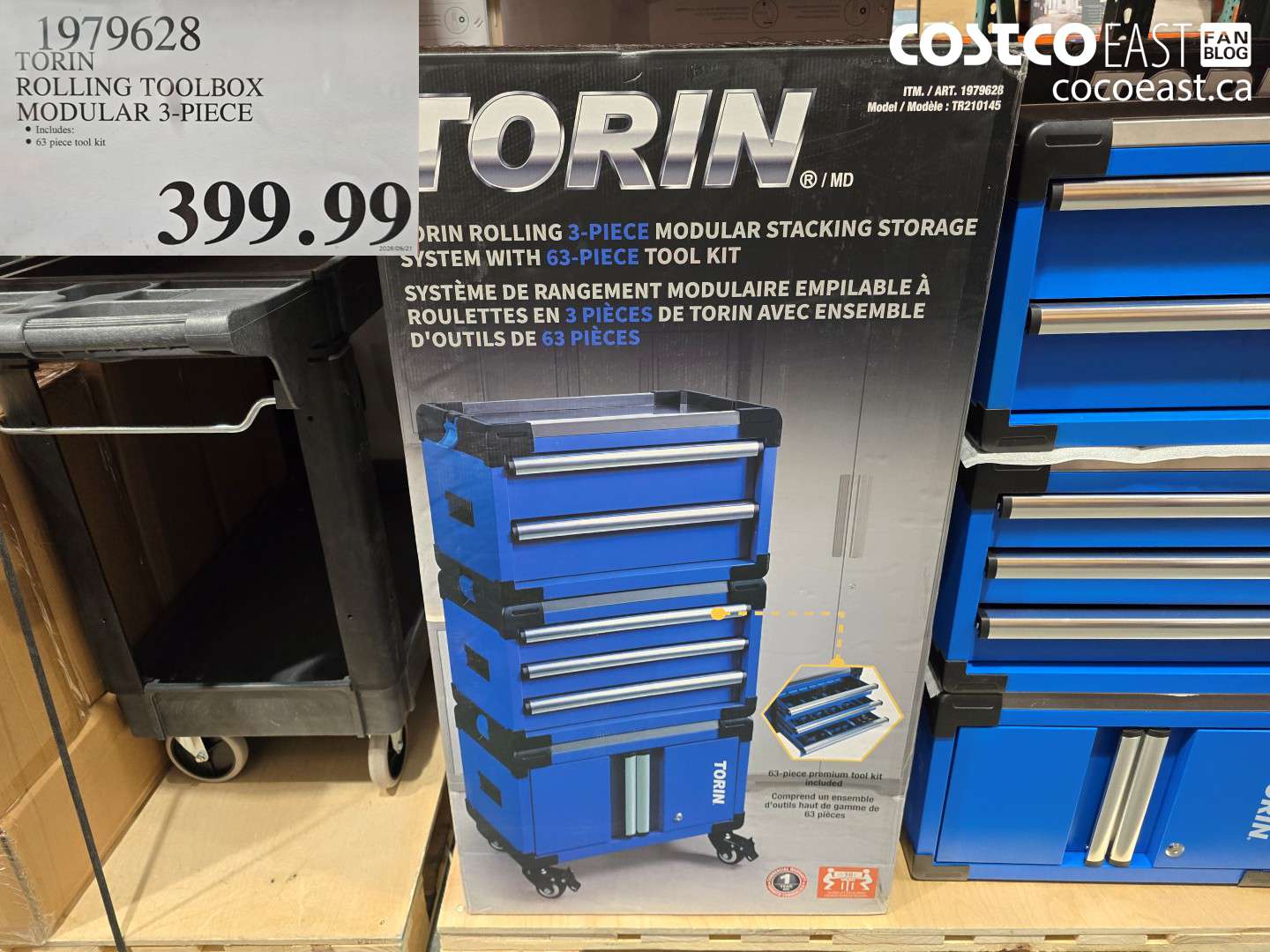 1979628 TORIN ROLLING TOOLBOX MODULAR 3-PIECE $399.99