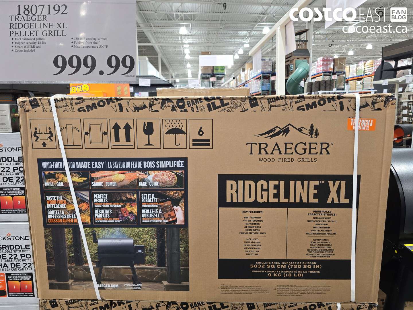 1807192 TRAEGER RIDGELINE XL PELLET GRILL $999.99