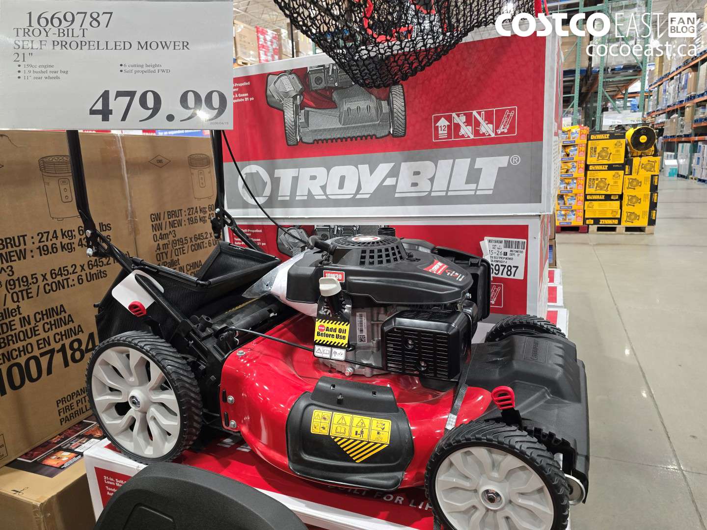 1669787 TROY-BILT SELF PROPELLED MOWER 21