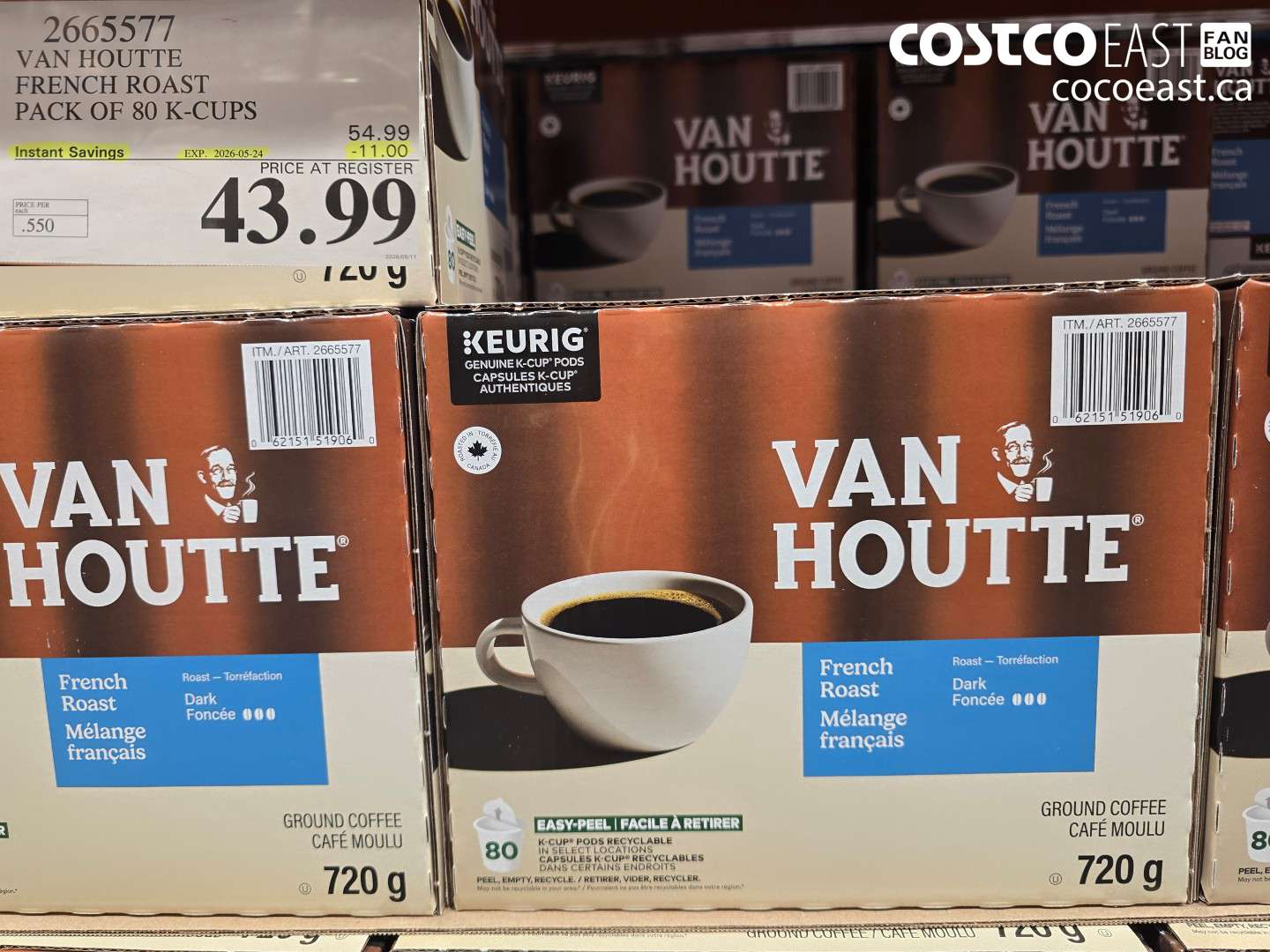 2665577 VAN HOUTTE FRENCH ROAST PACK OF 80 K-CUPS ($11.00 INSTANT SAVINGS EXPIRES ON 2026-05-24) $43.99