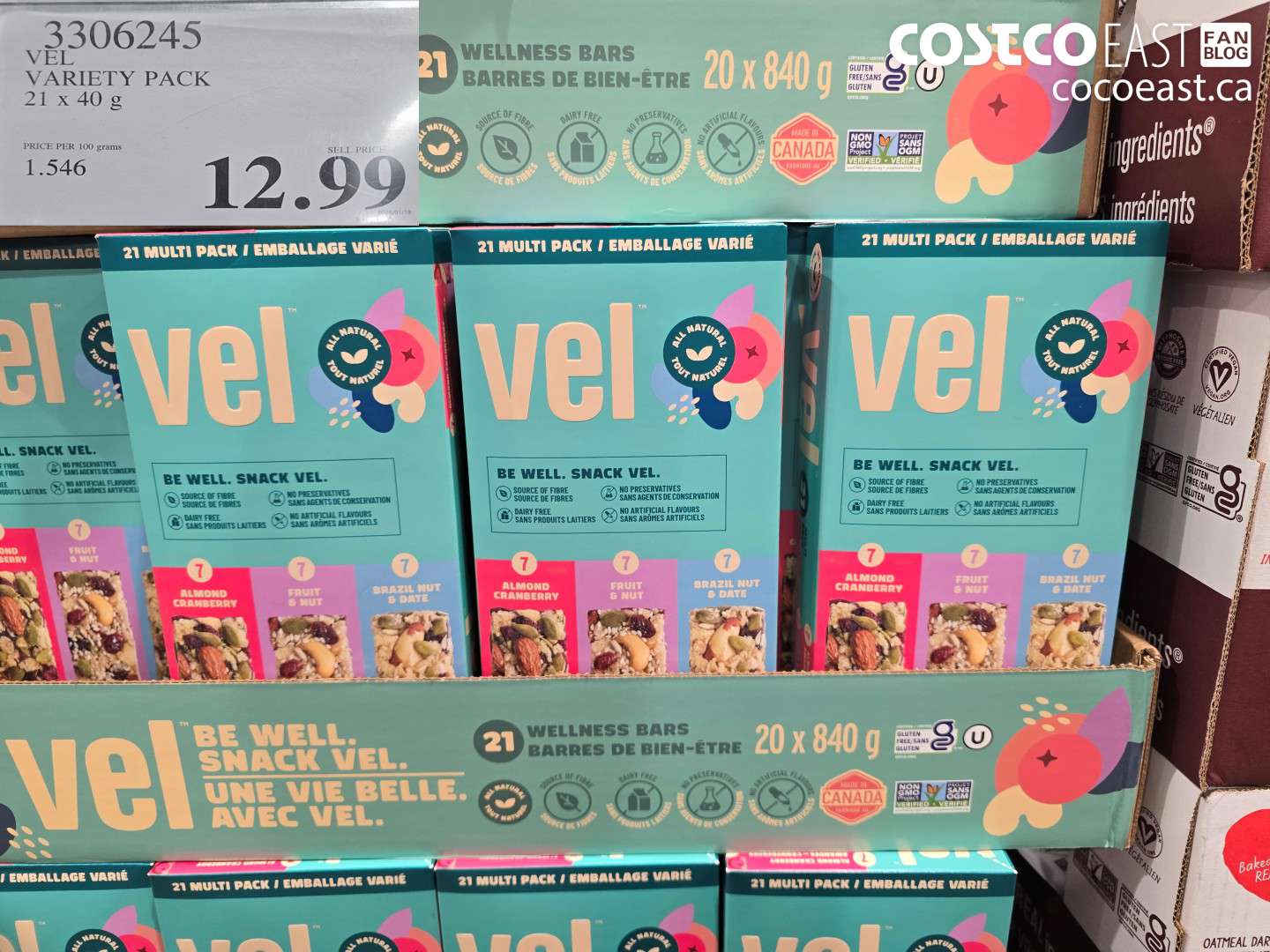3306245 VEL VARIETY PACK 21 X 40 G $12.99