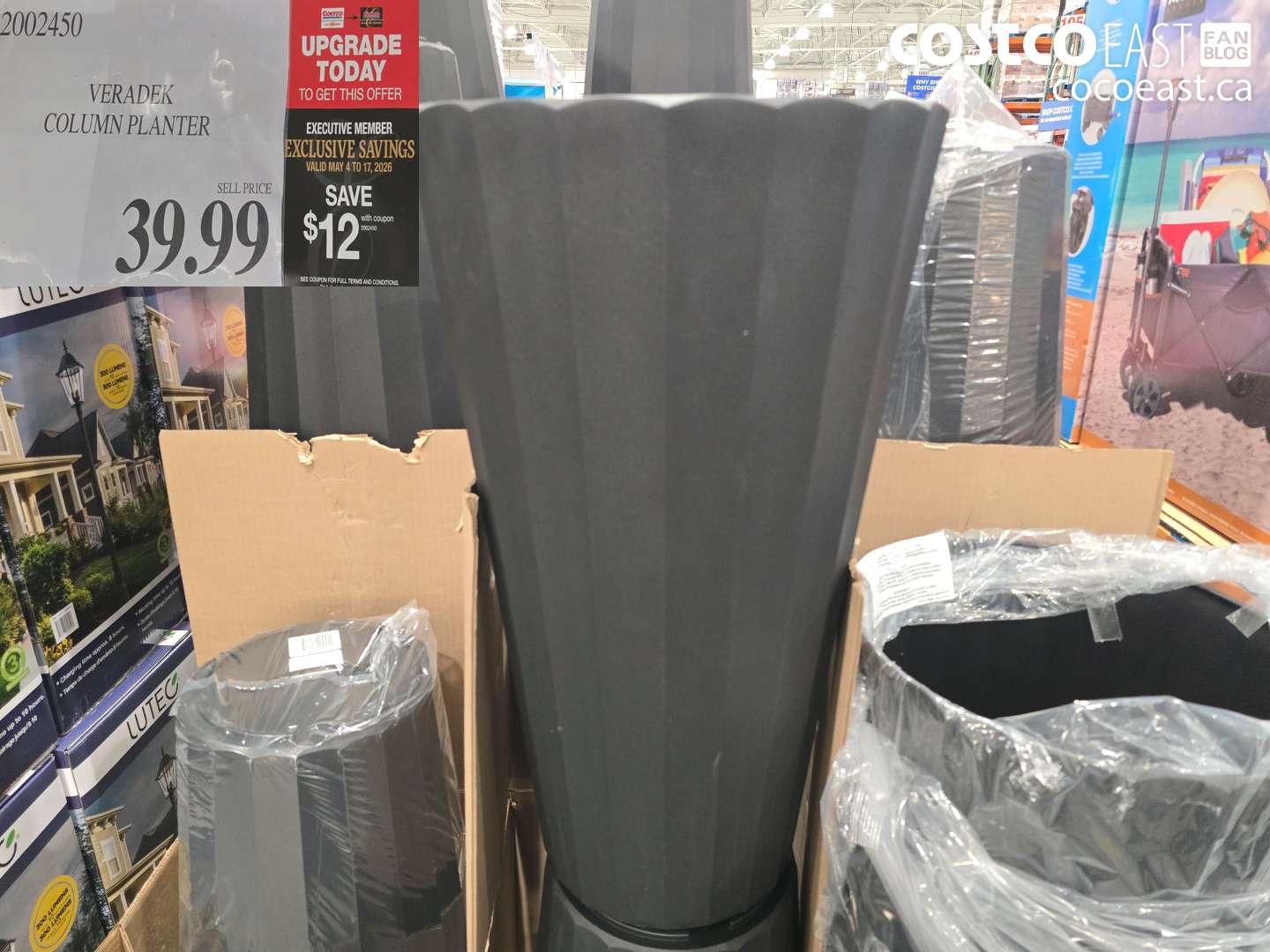 2002450 VERADEK COLUMN PLANTER ($12.00 INSTANT SAVINGS EXPIRES ON 2026-05-17) $27.99
