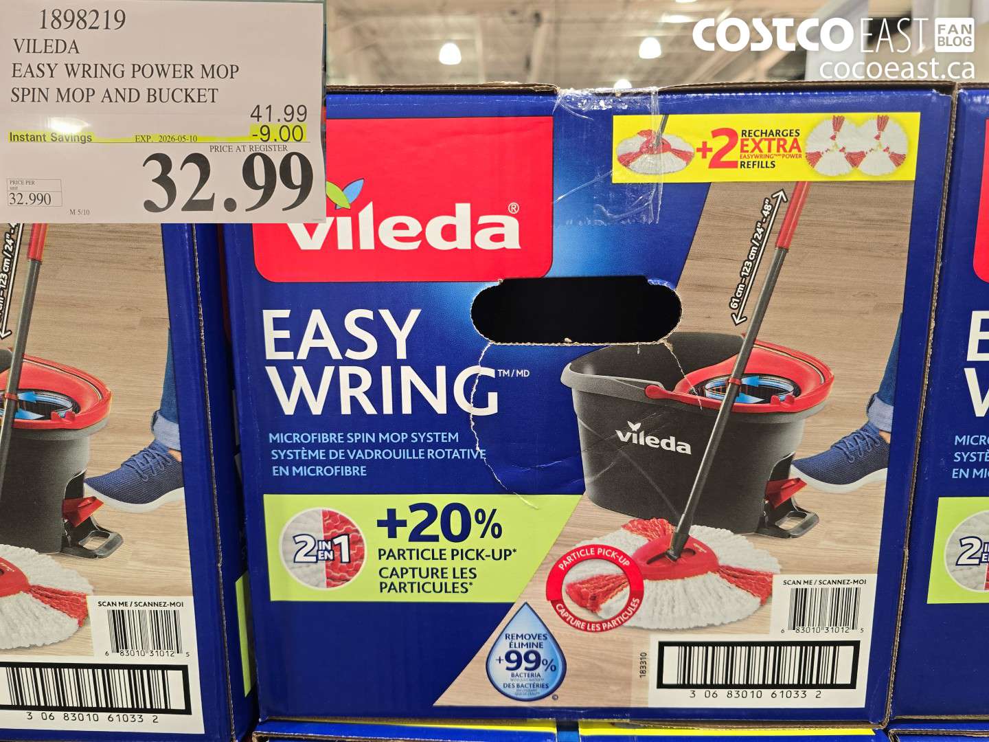 1898219 VILEDA EASY WRING POWER MOP SPIN MOP AND BUCKET ($9.00 INSTANT SAVINGS EXPIRES ON 2026-05-10) $32.99