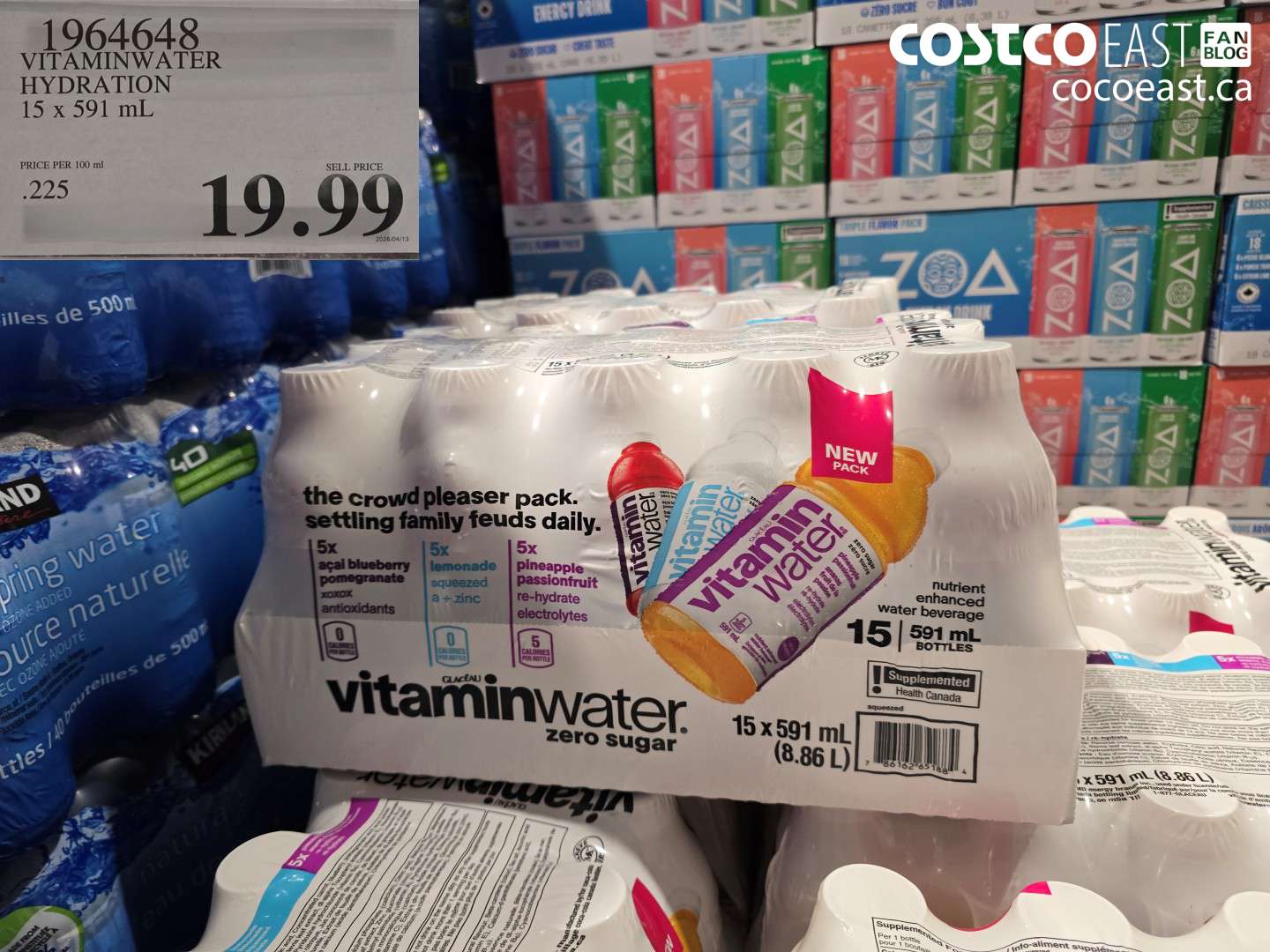 1964648 VITAMINWATER HYDRATION 15 X 591 ML $19.99