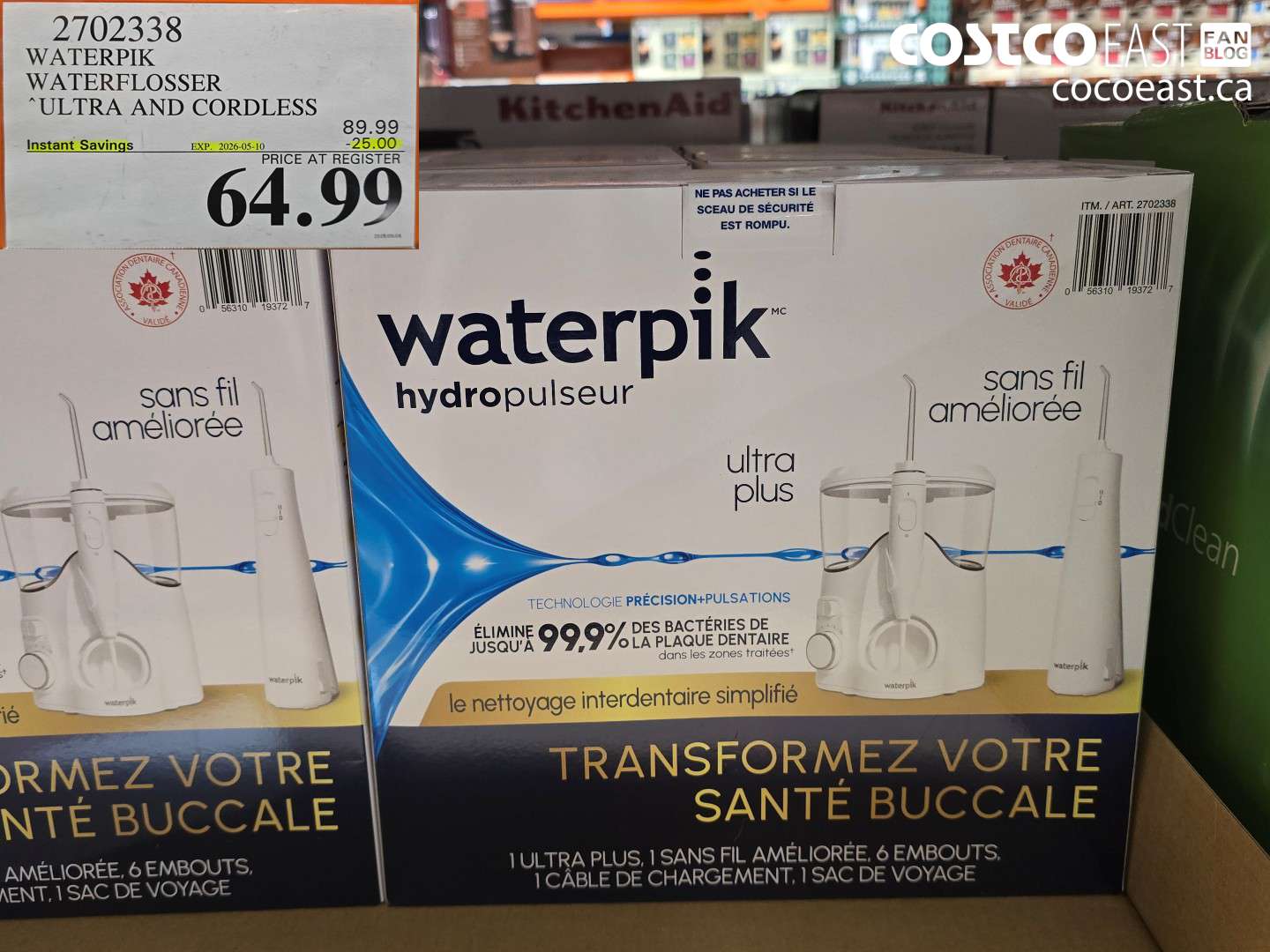 2702338 WATERPIK WATERFLOSSER ULTRA AND CORDLESS ($25.00 INSTANT SAVINGS EXPIRES ON 2026-05-10) $64.99